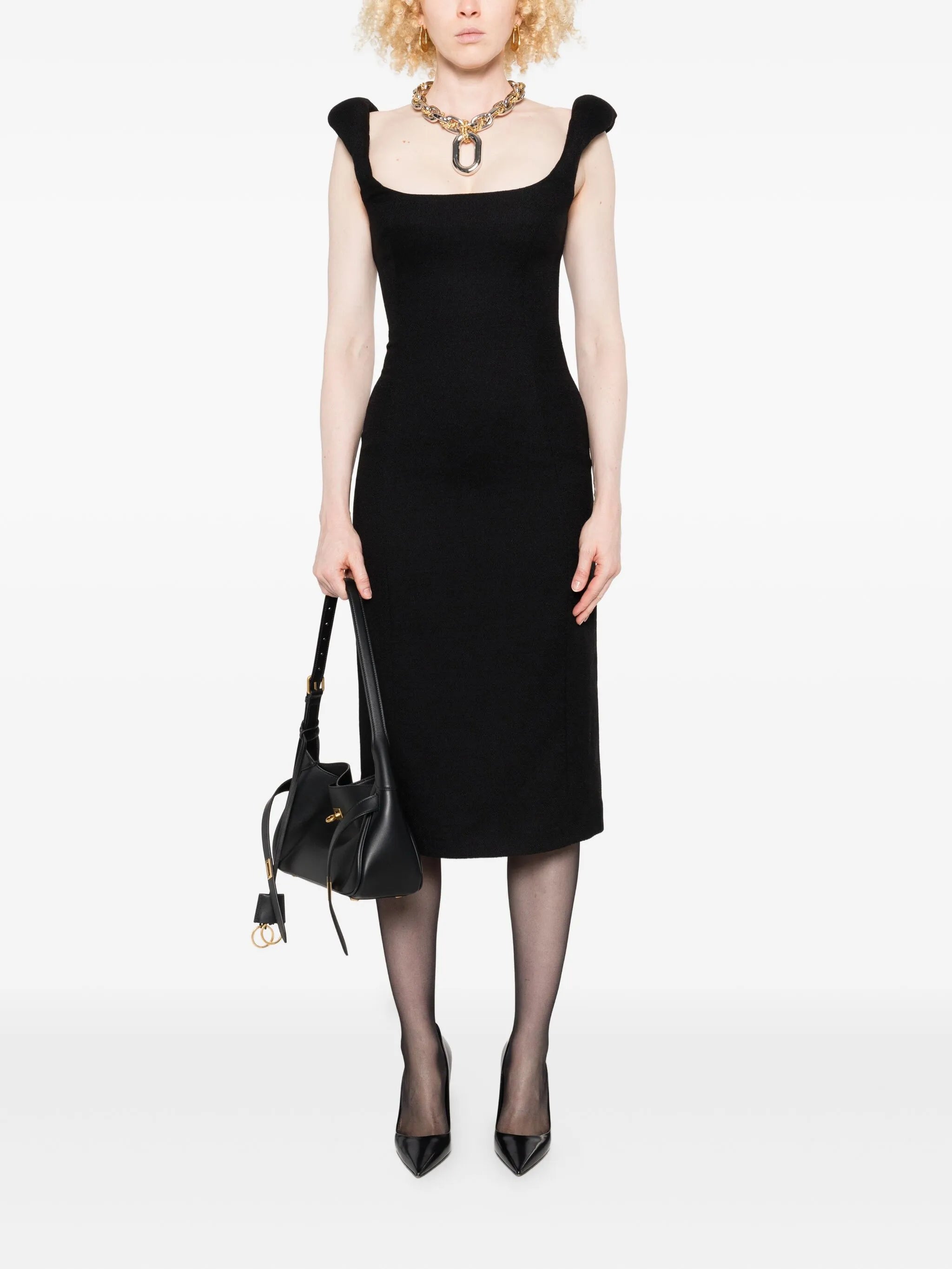 virgin wool sleeveless dress