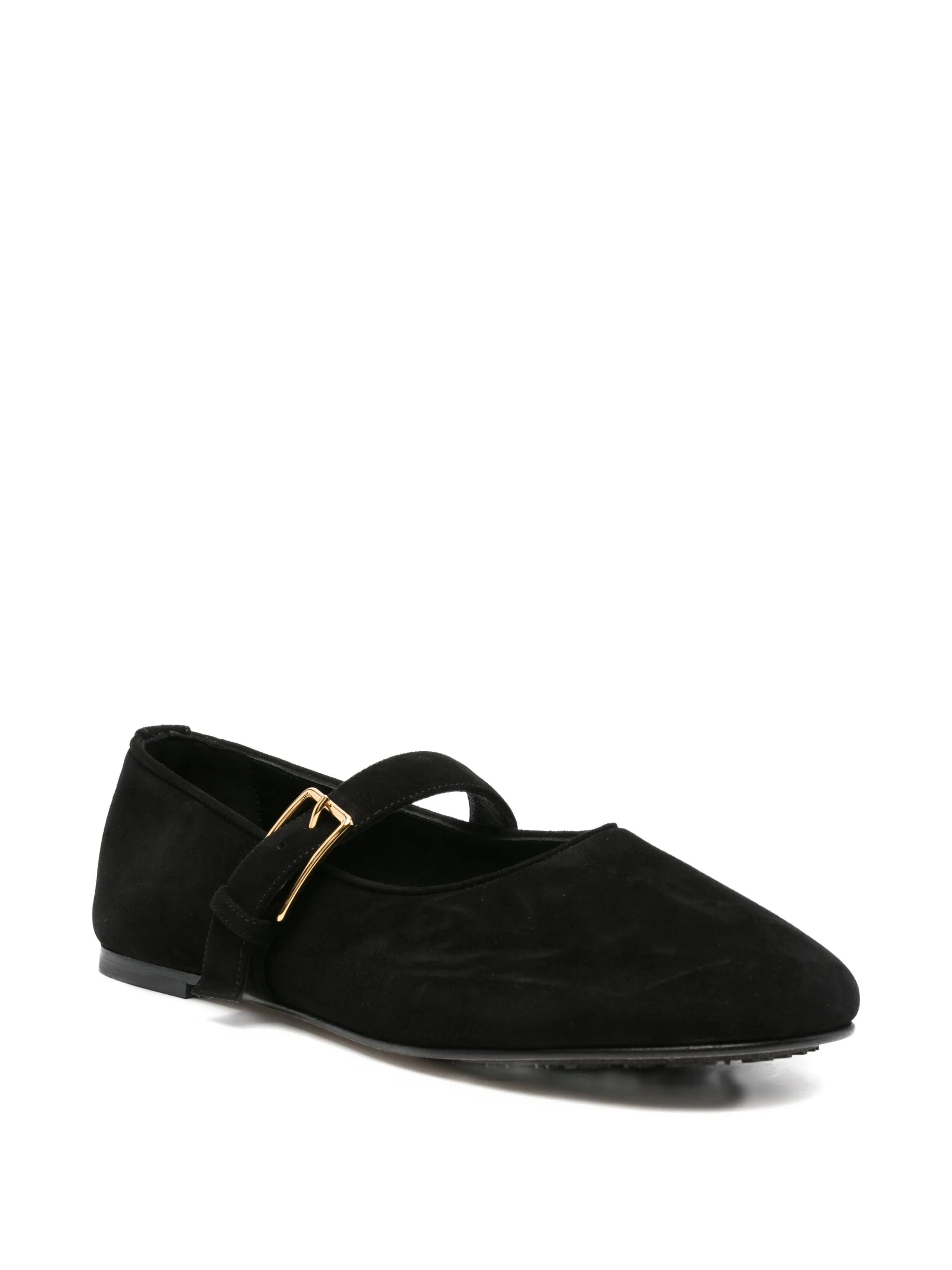 Ball buckle ballet flats
