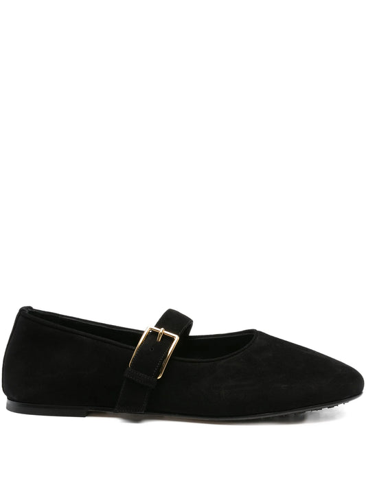 Ball buckle ballet flats