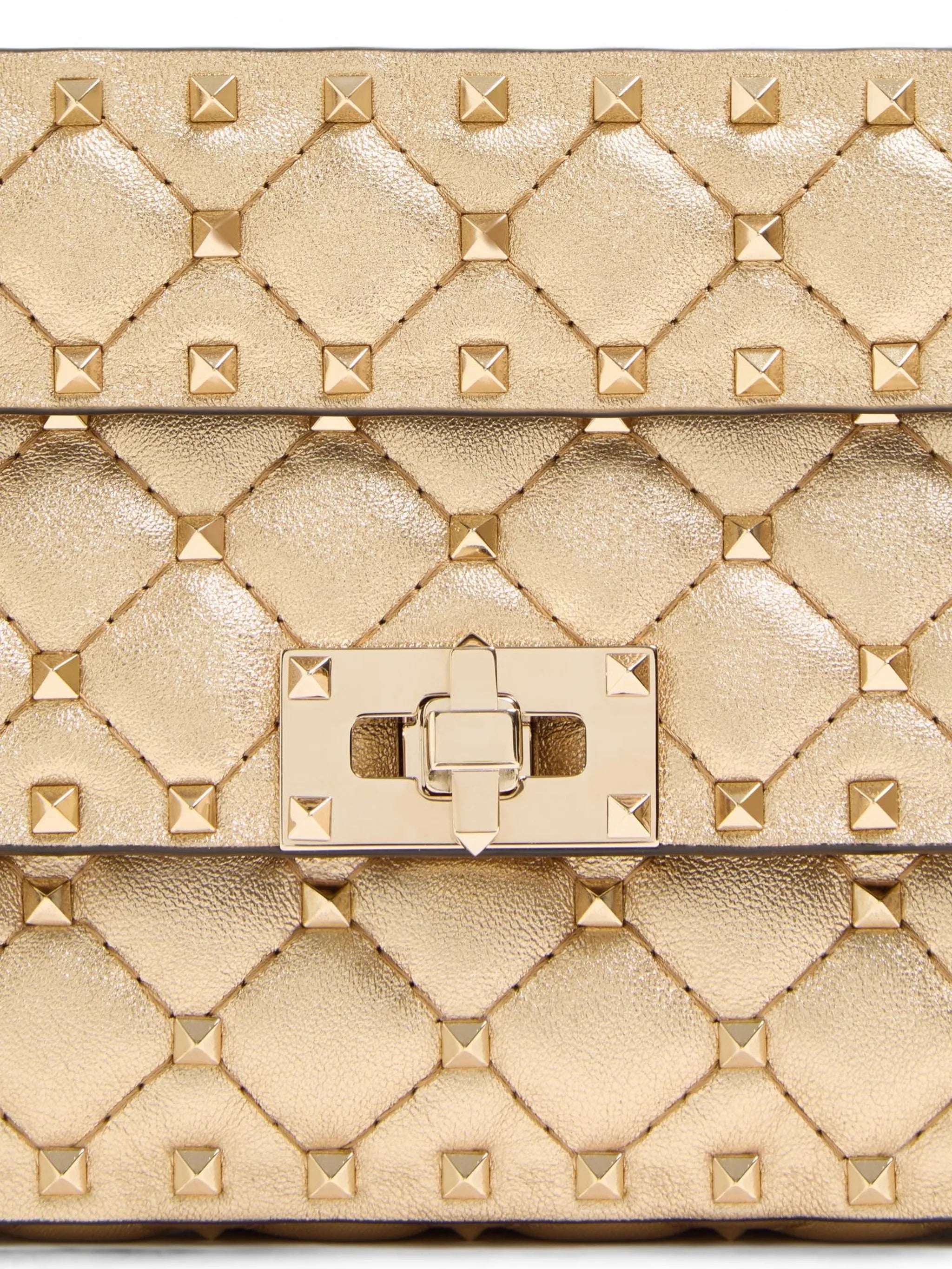 RockstudSpike small laminated nappa bag