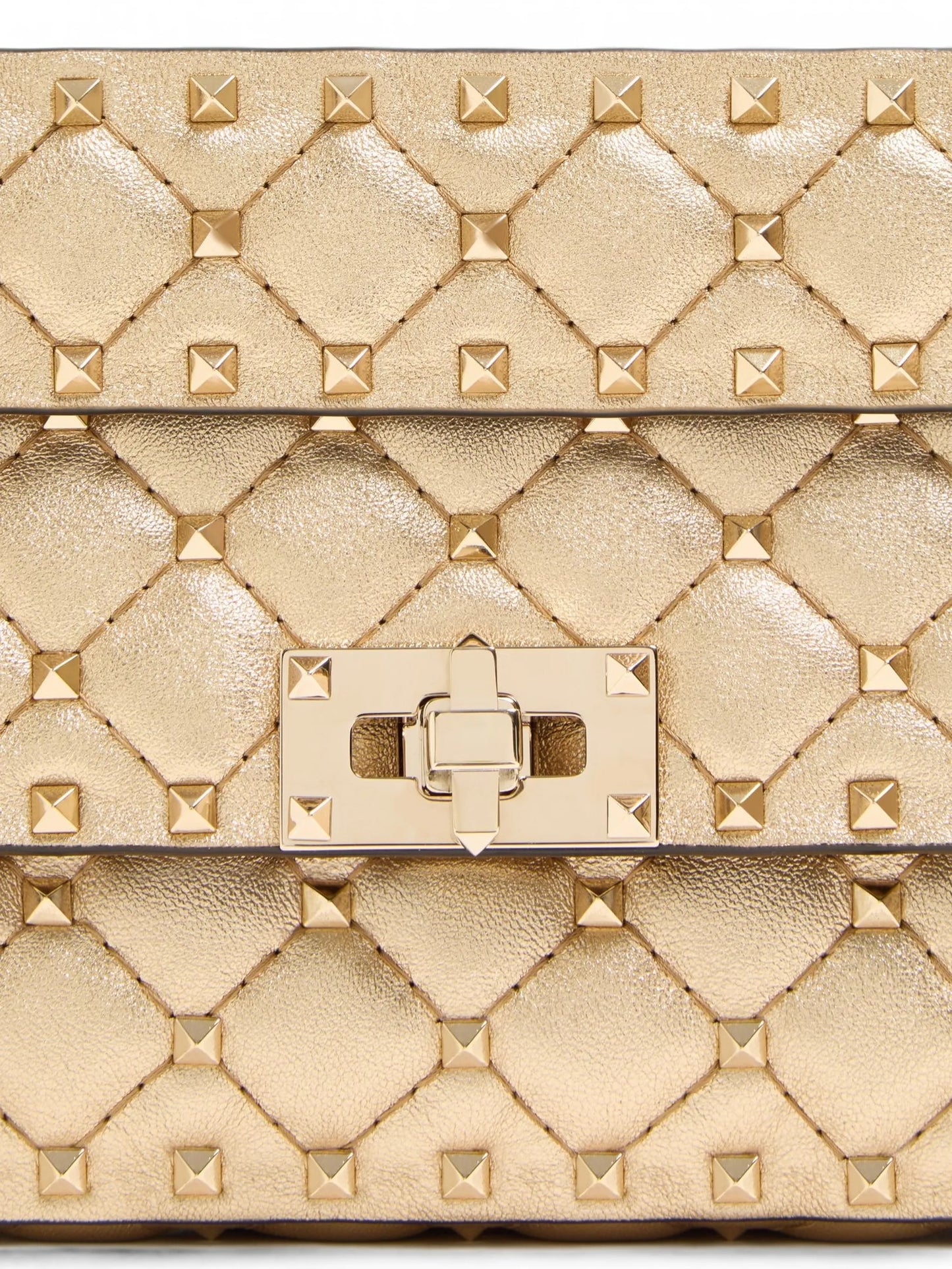 RockstudSpike small laminated nappa bag