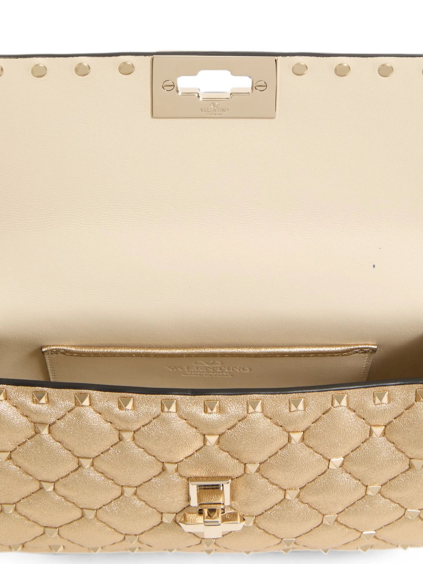RockstudSpike small laminated nappa bag