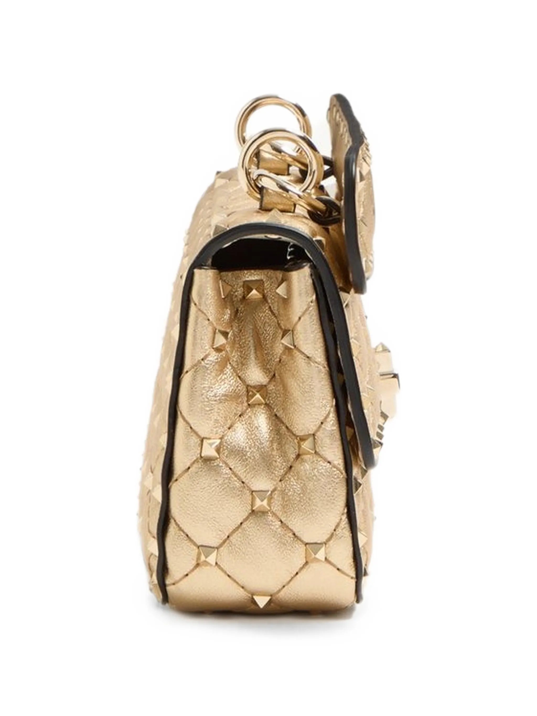 RockstudSpike small laminated nappa bag