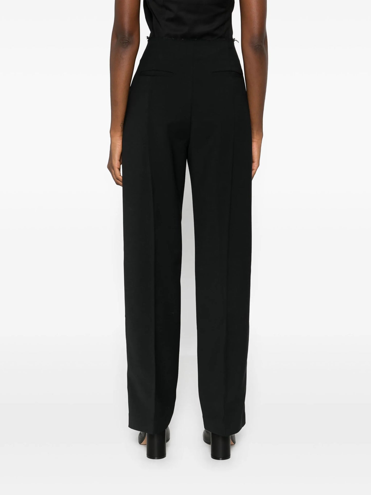 Zerobound raw-edge trousers