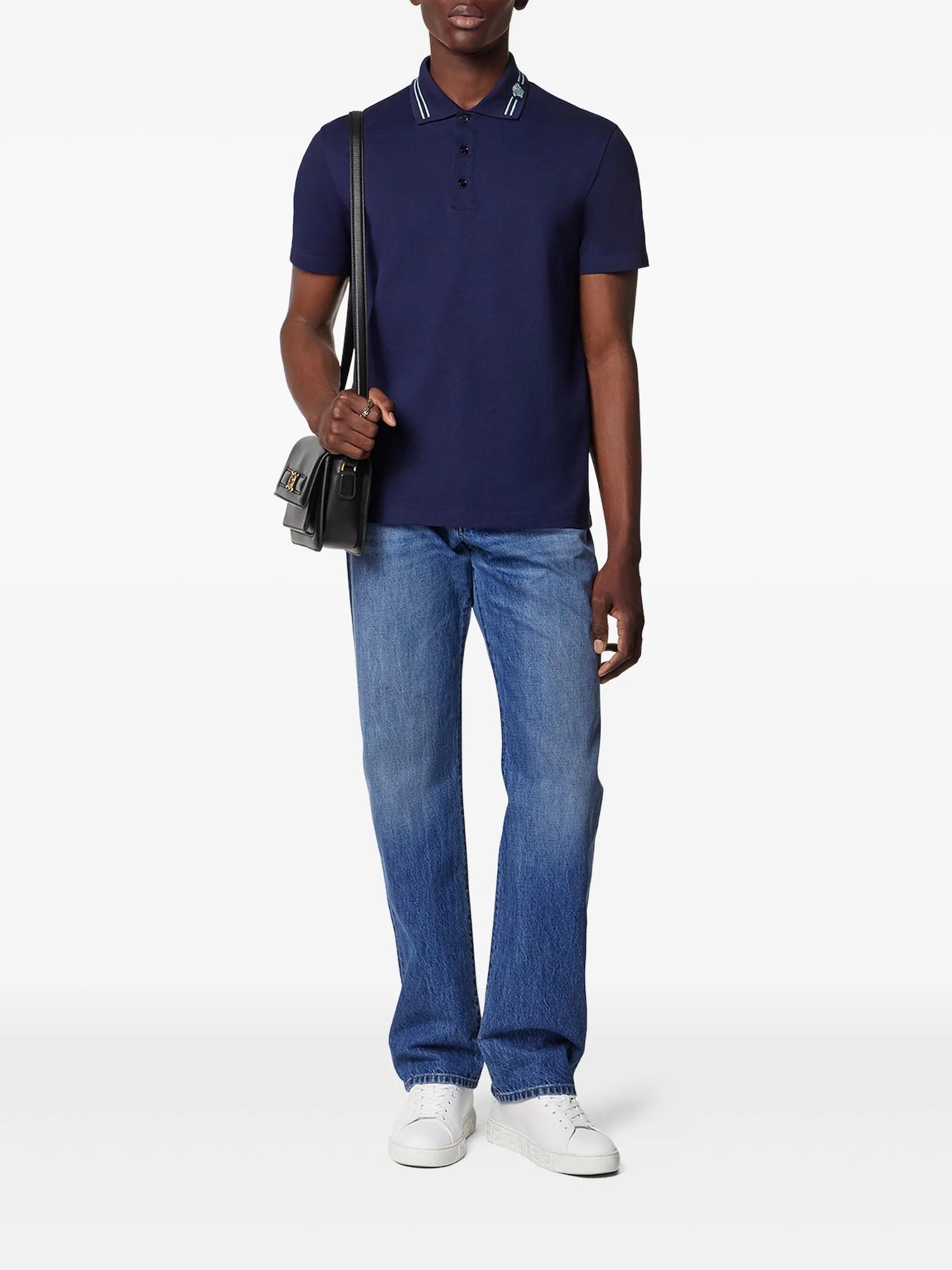 embroidered cotton polo shirt
