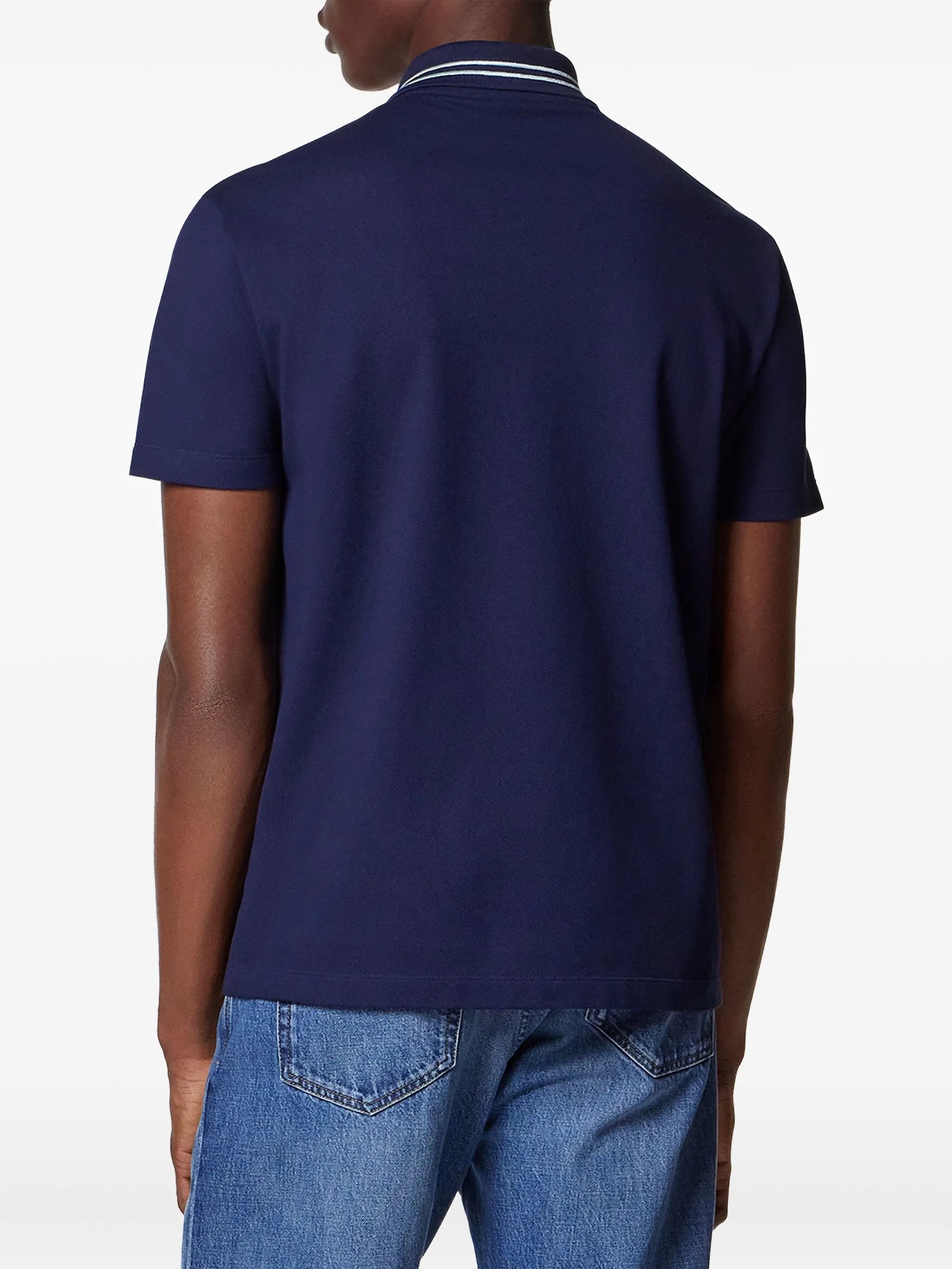 embroidered cotton polo shirt