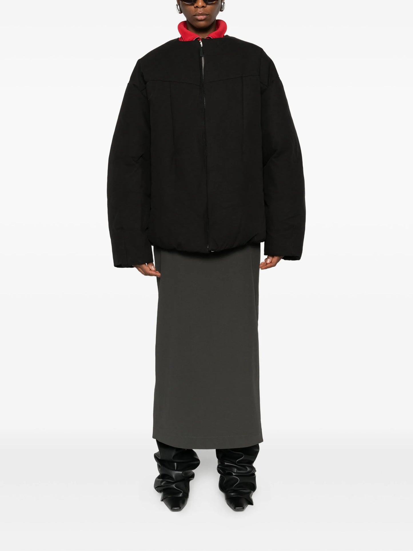 Pod quilted zip-front bomber jacket