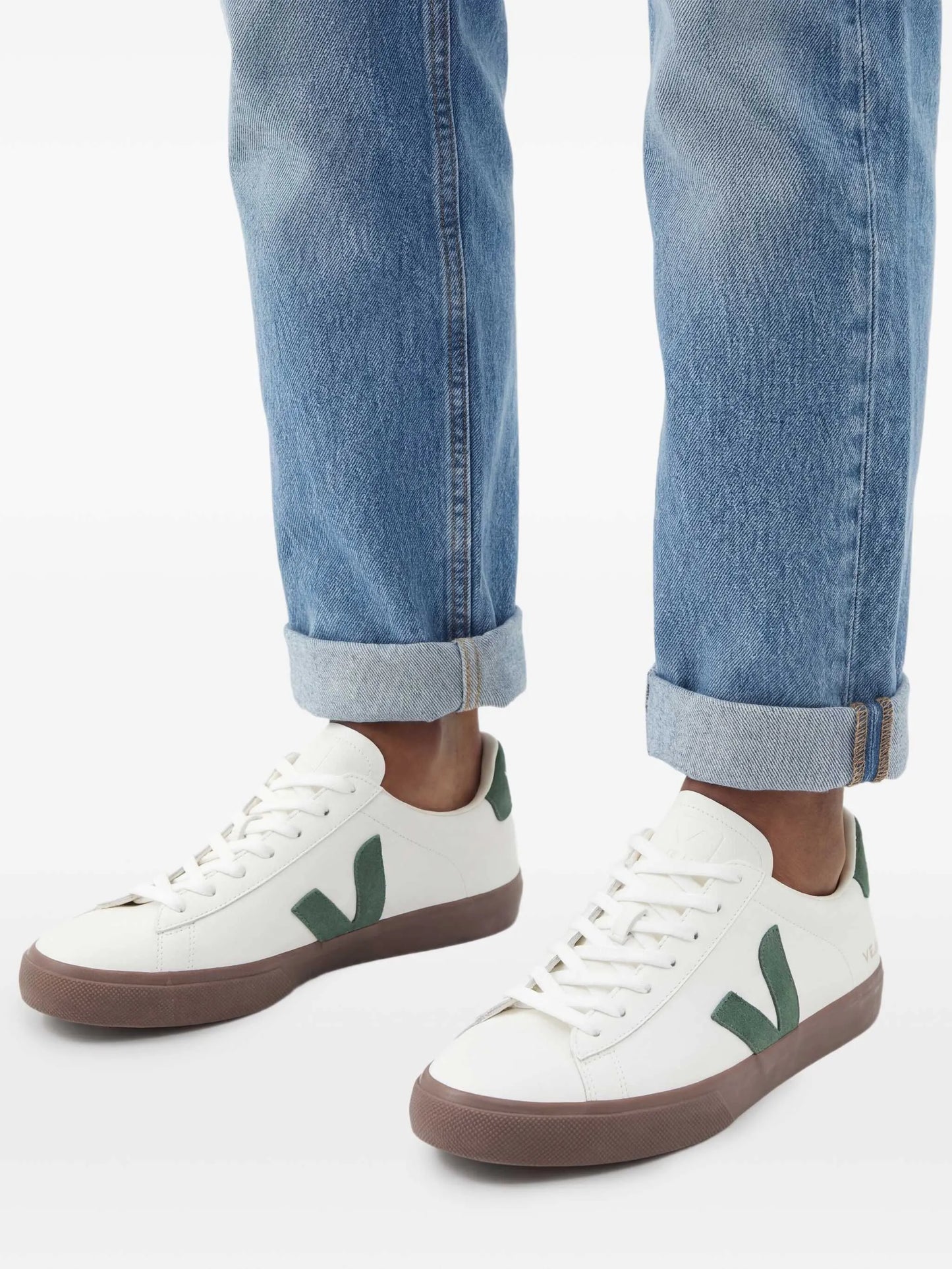 Campo leather white cyprus bark sneakers