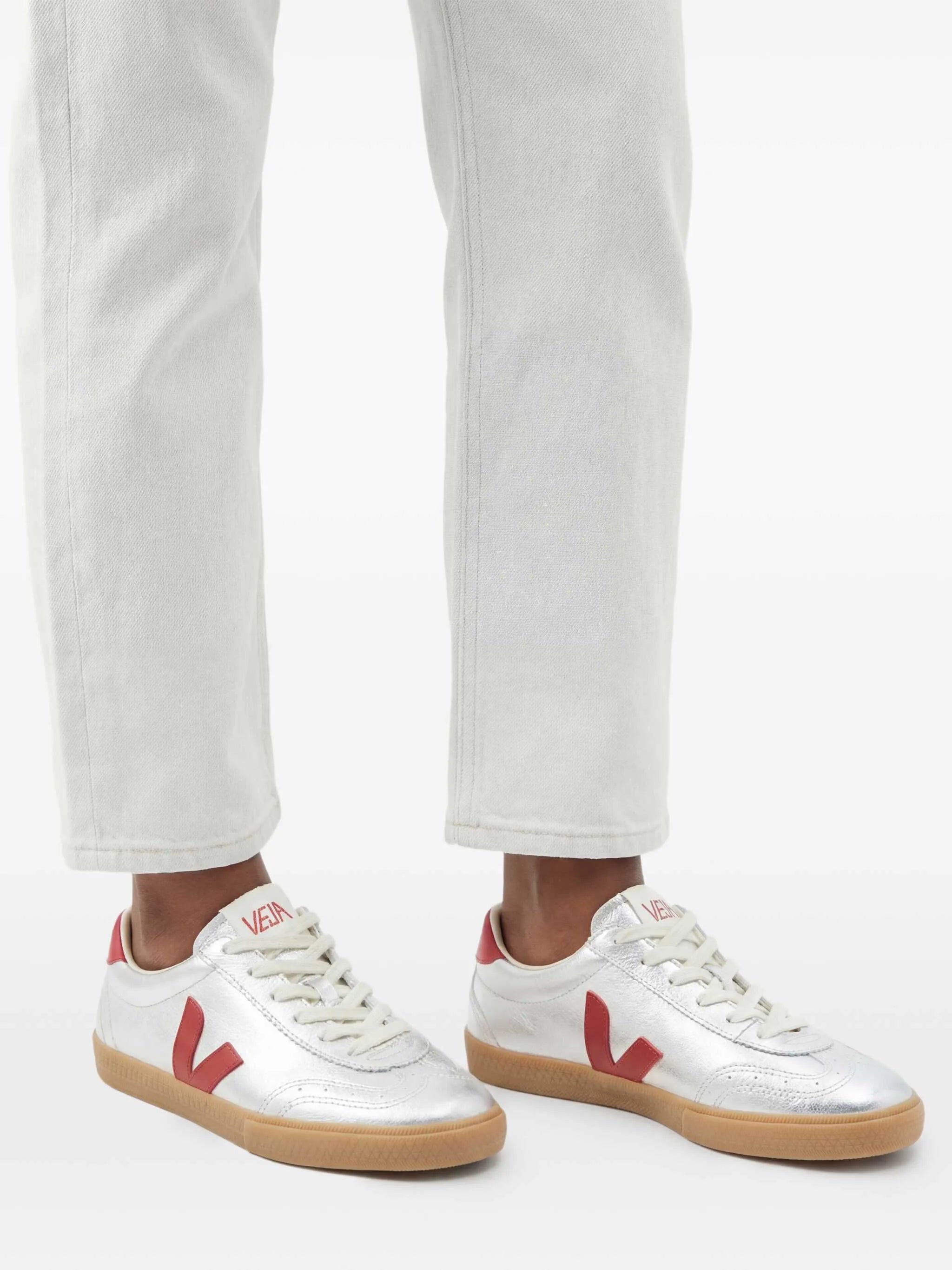 Volley leather silver pepper sneakers
