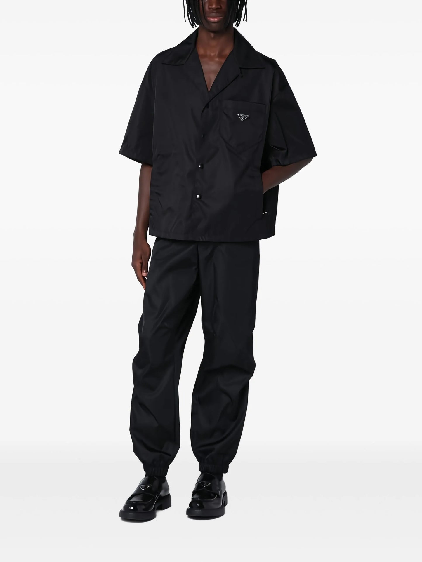 triangle-logo bowling shirt