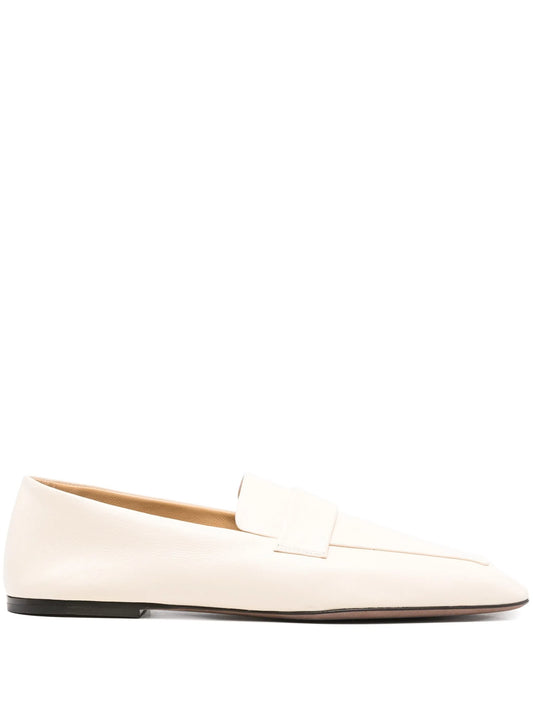 Square leather loafers