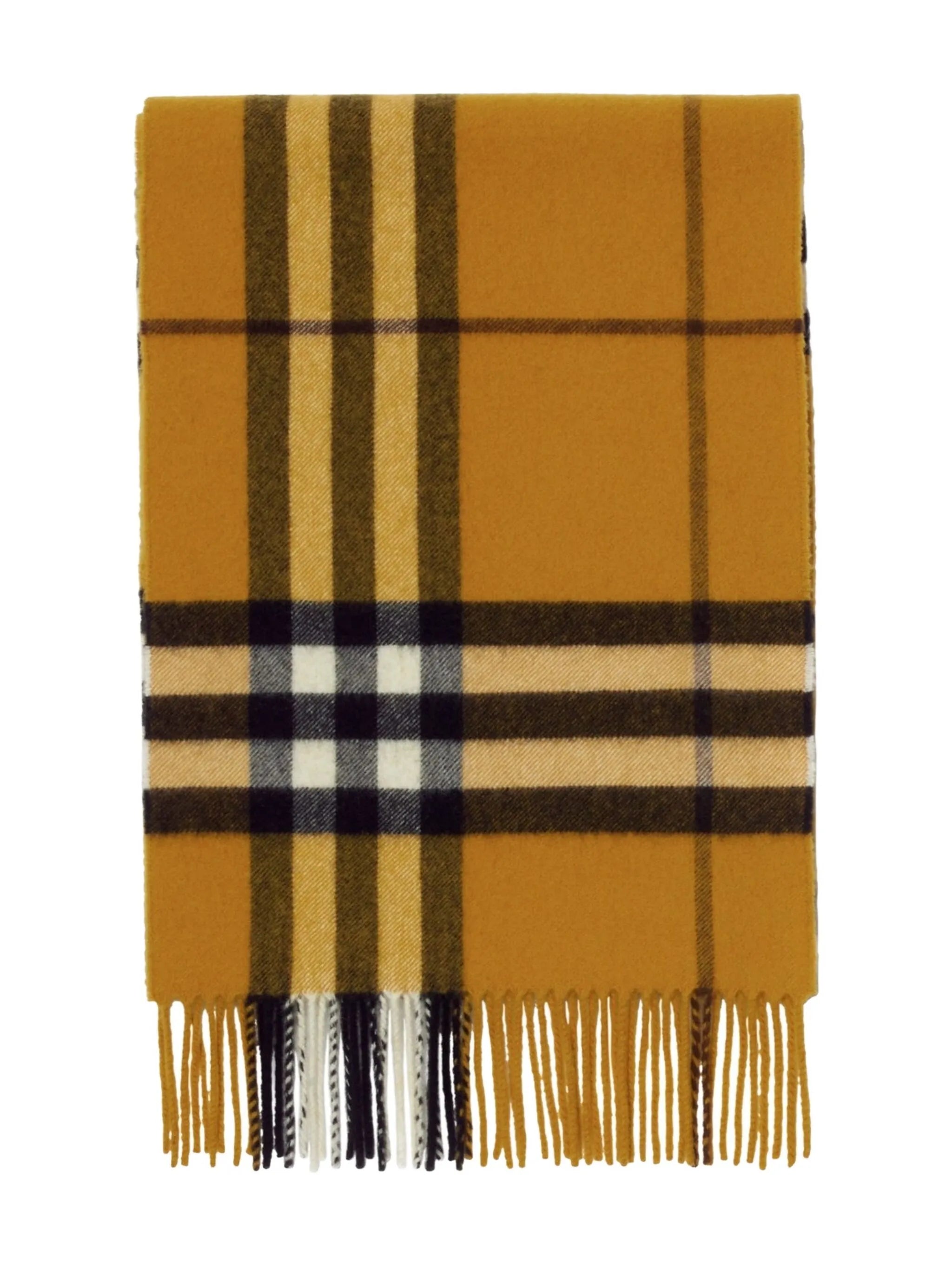 Check cashmere scarf