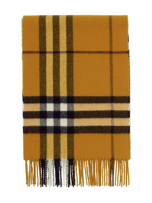 Check cashmere scarf