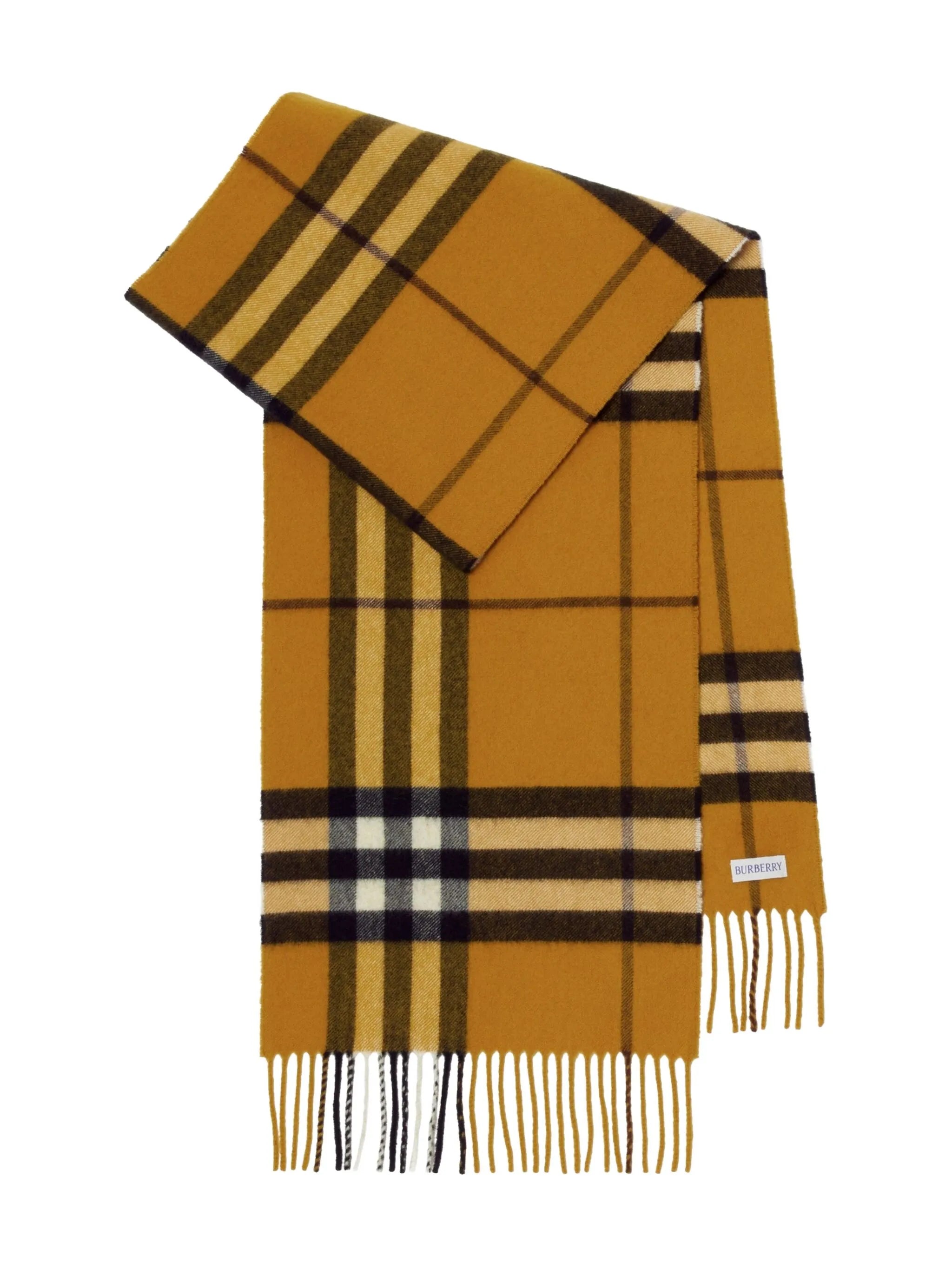 Check cashmere scarf