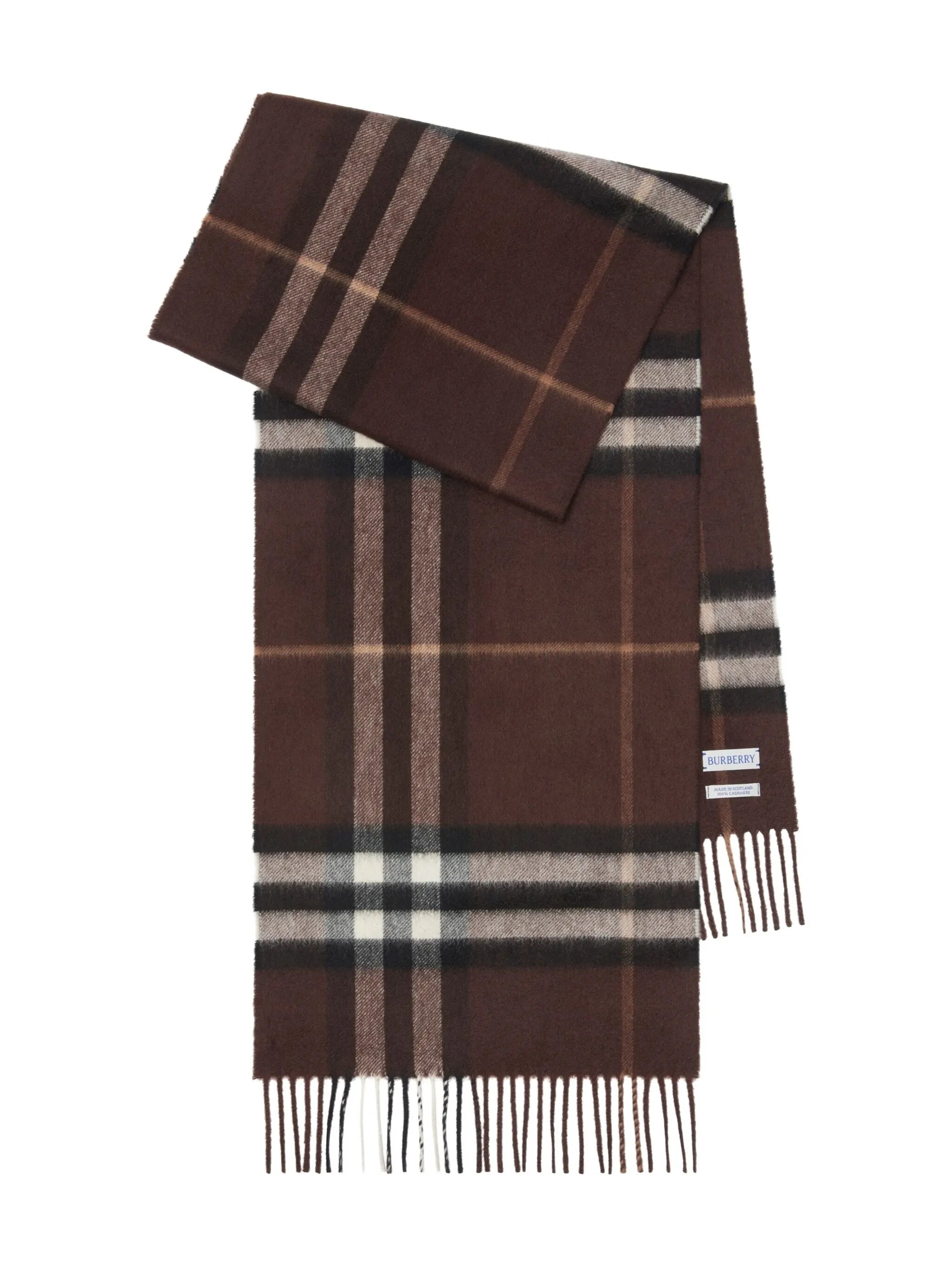 Check cashmere scarf