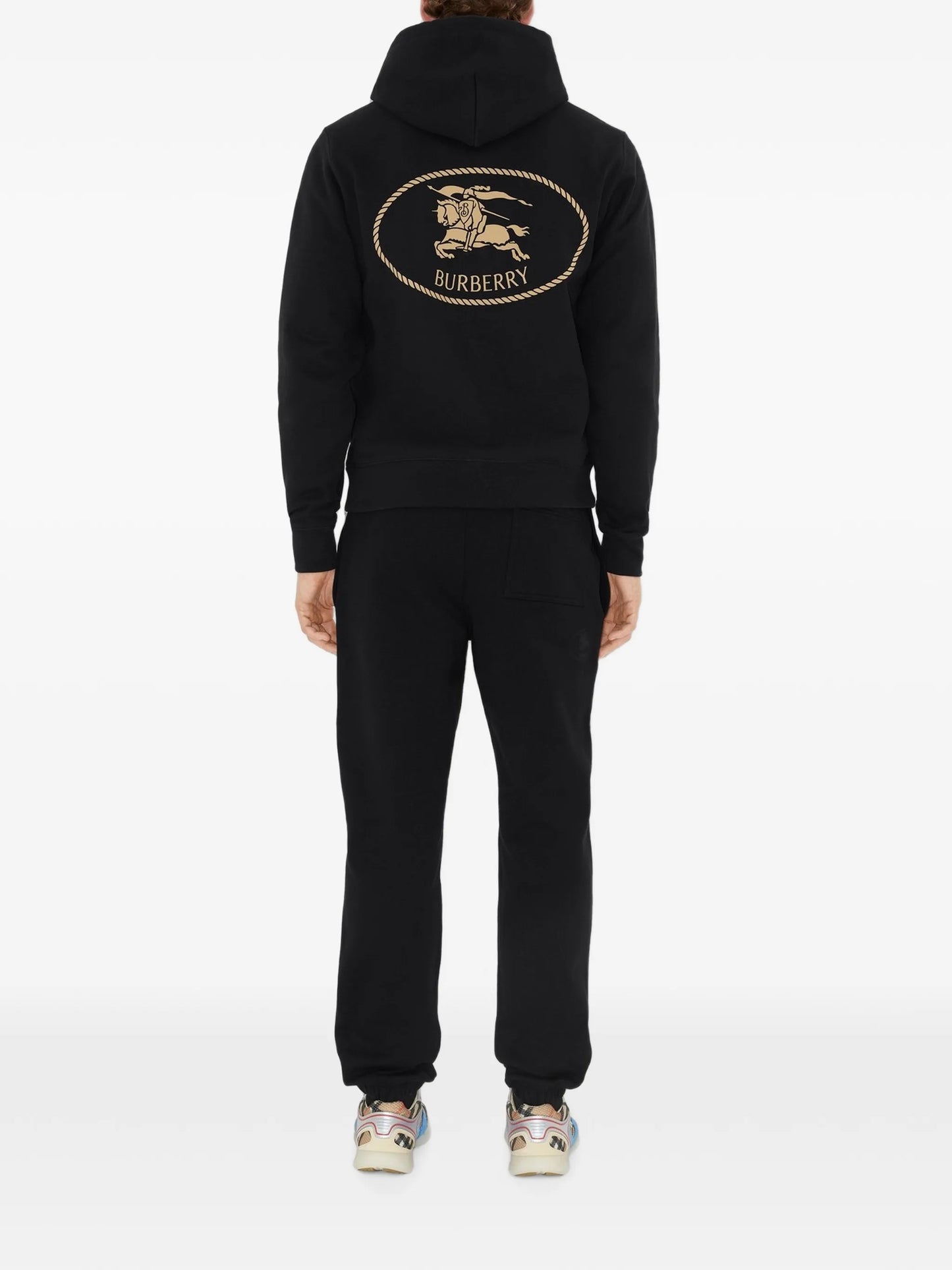 Knight-stamp cotton track pants