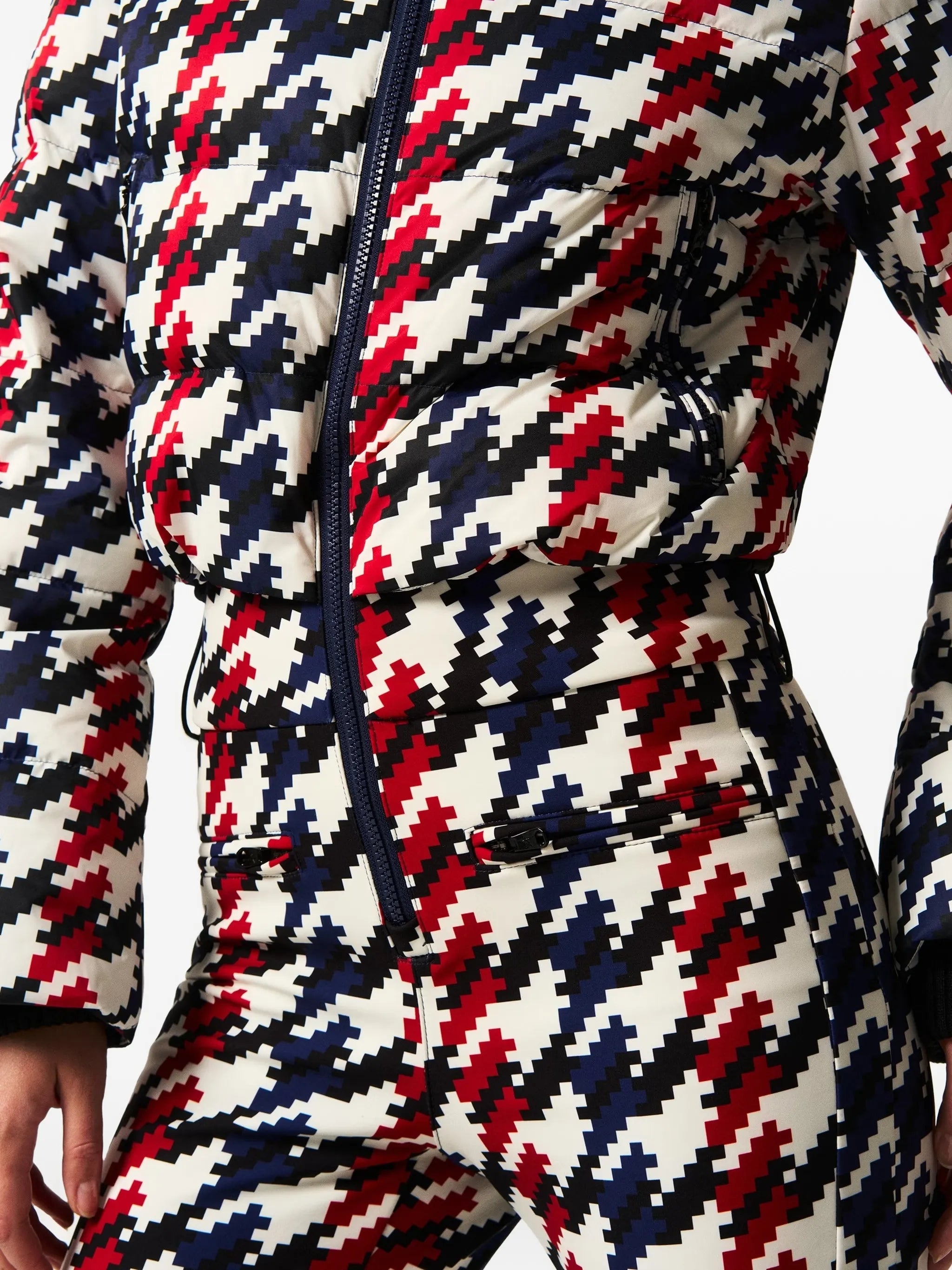 Polar Flare patterned ski suit
