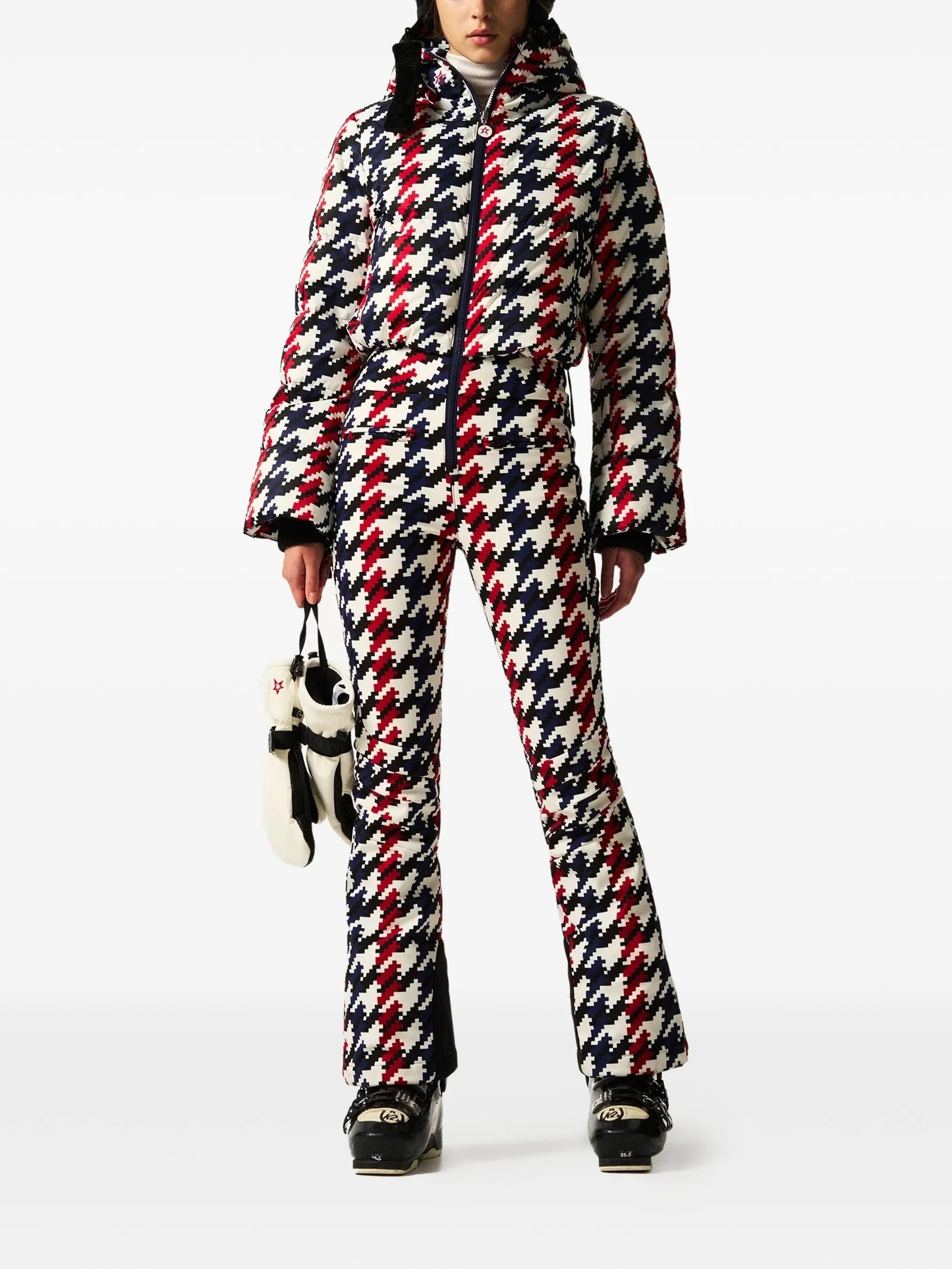 Polar Flare patterned ski suit