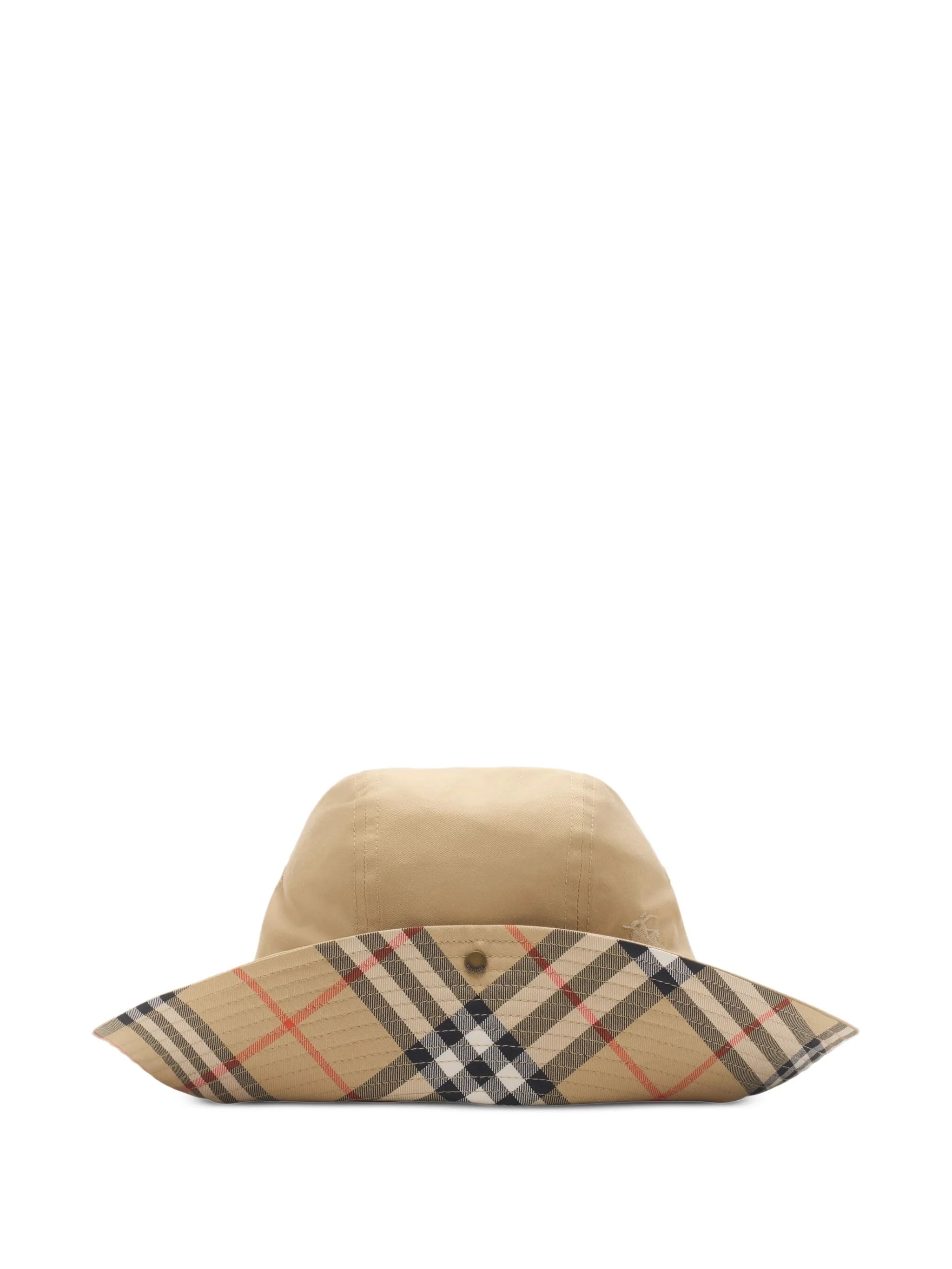 Check Brim cabardine hat