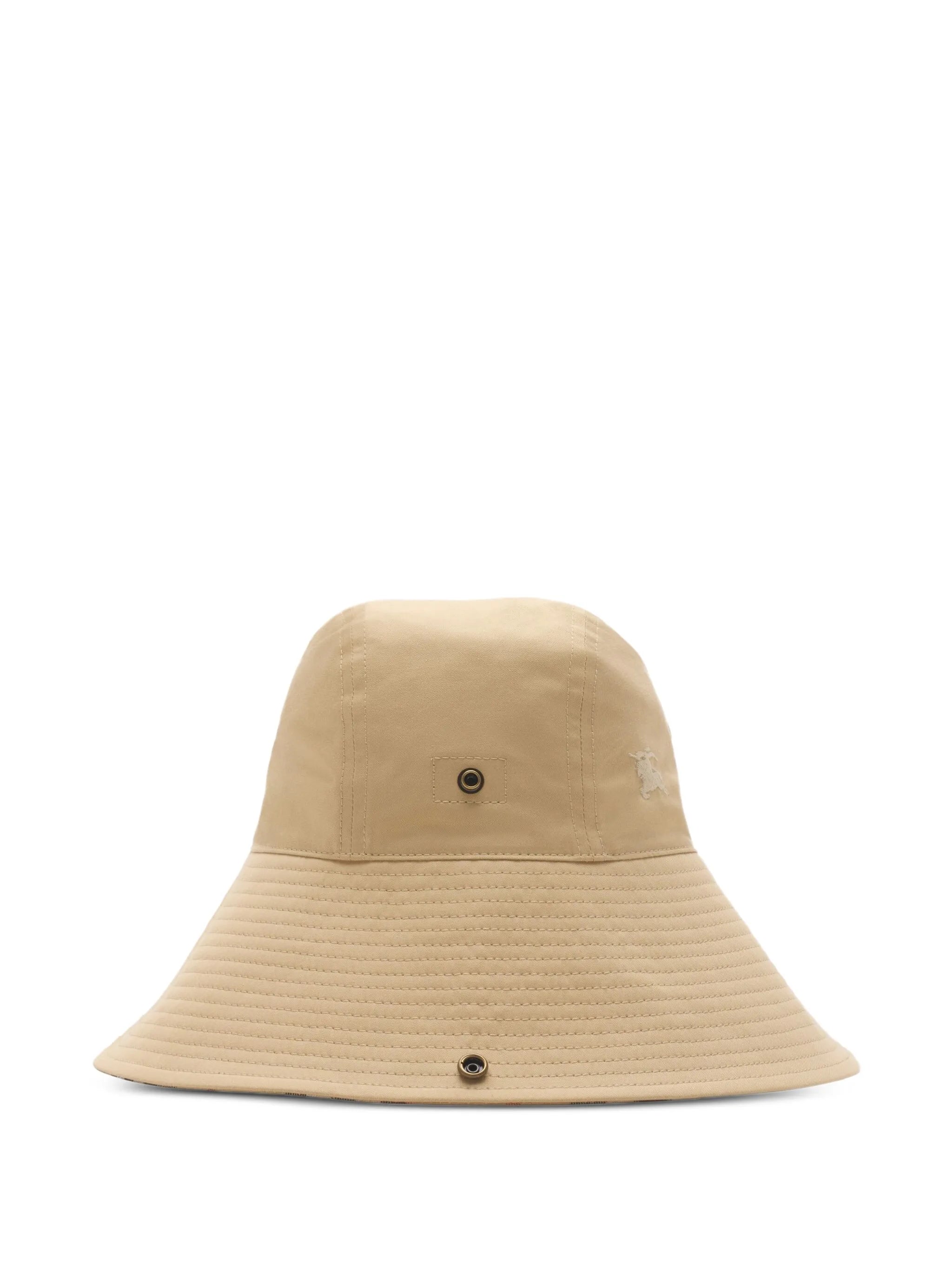 Check Brim cabardine hat