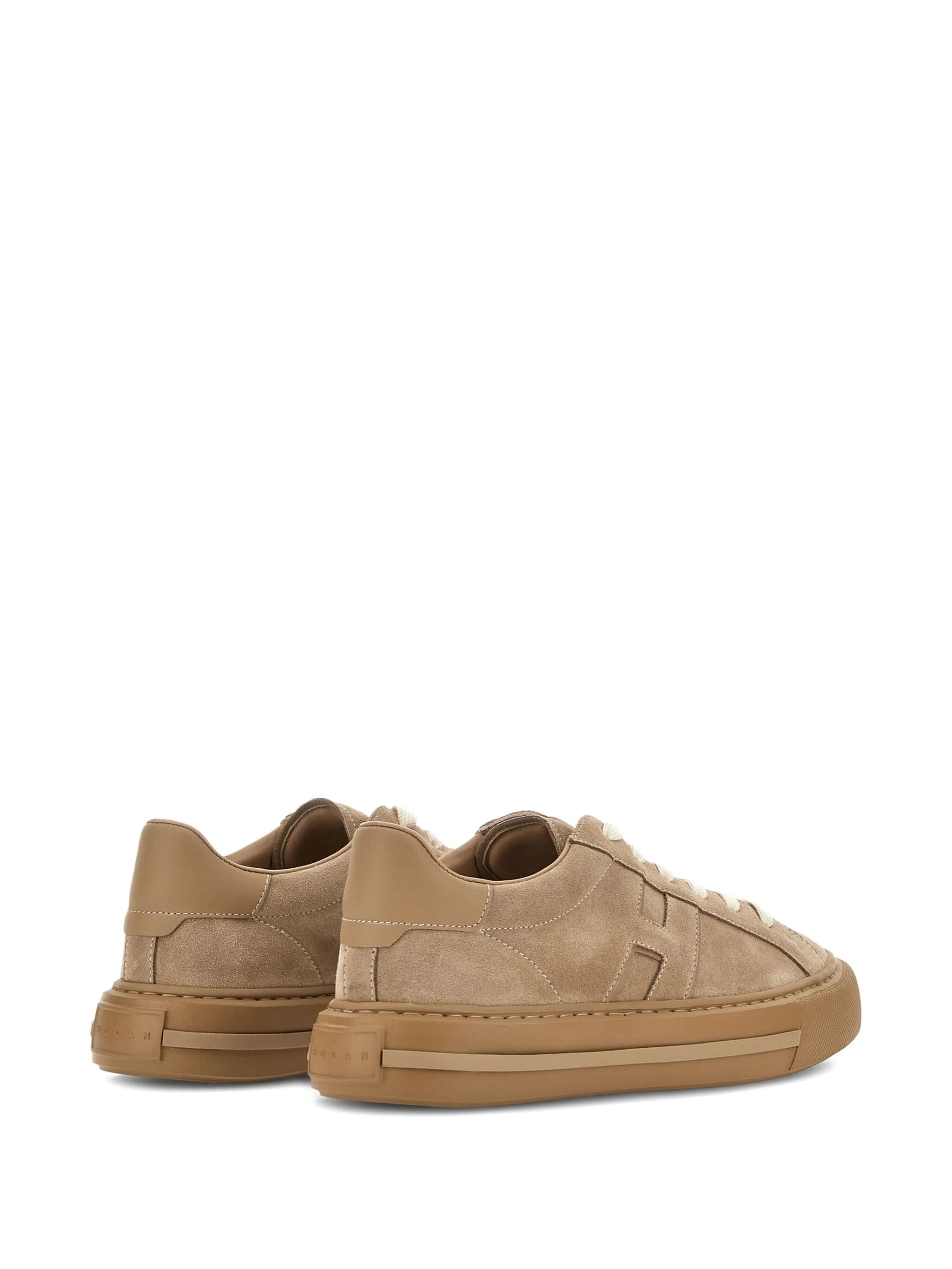 logo-patch suede sneakers