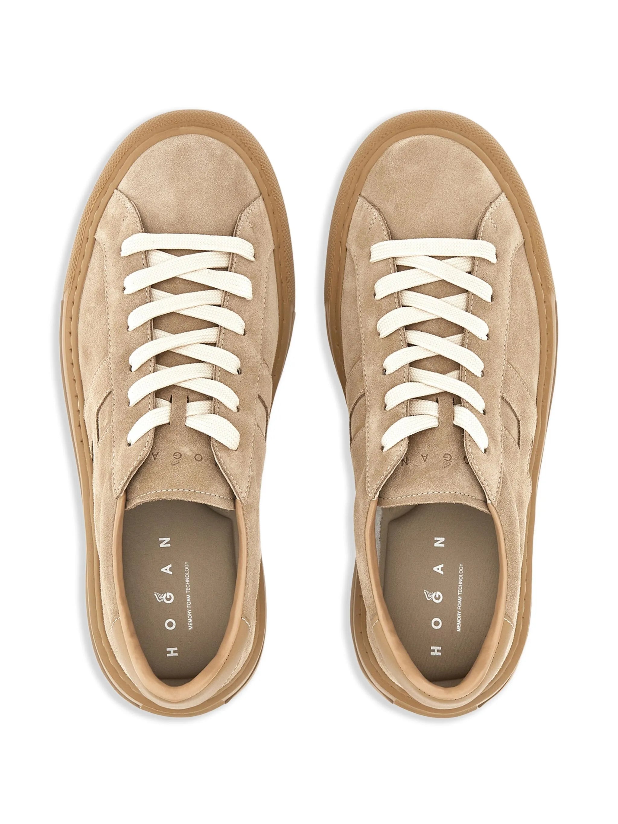 logo-patch suede sneakers