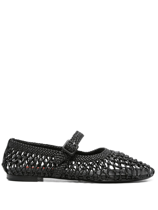 leather ballet flats