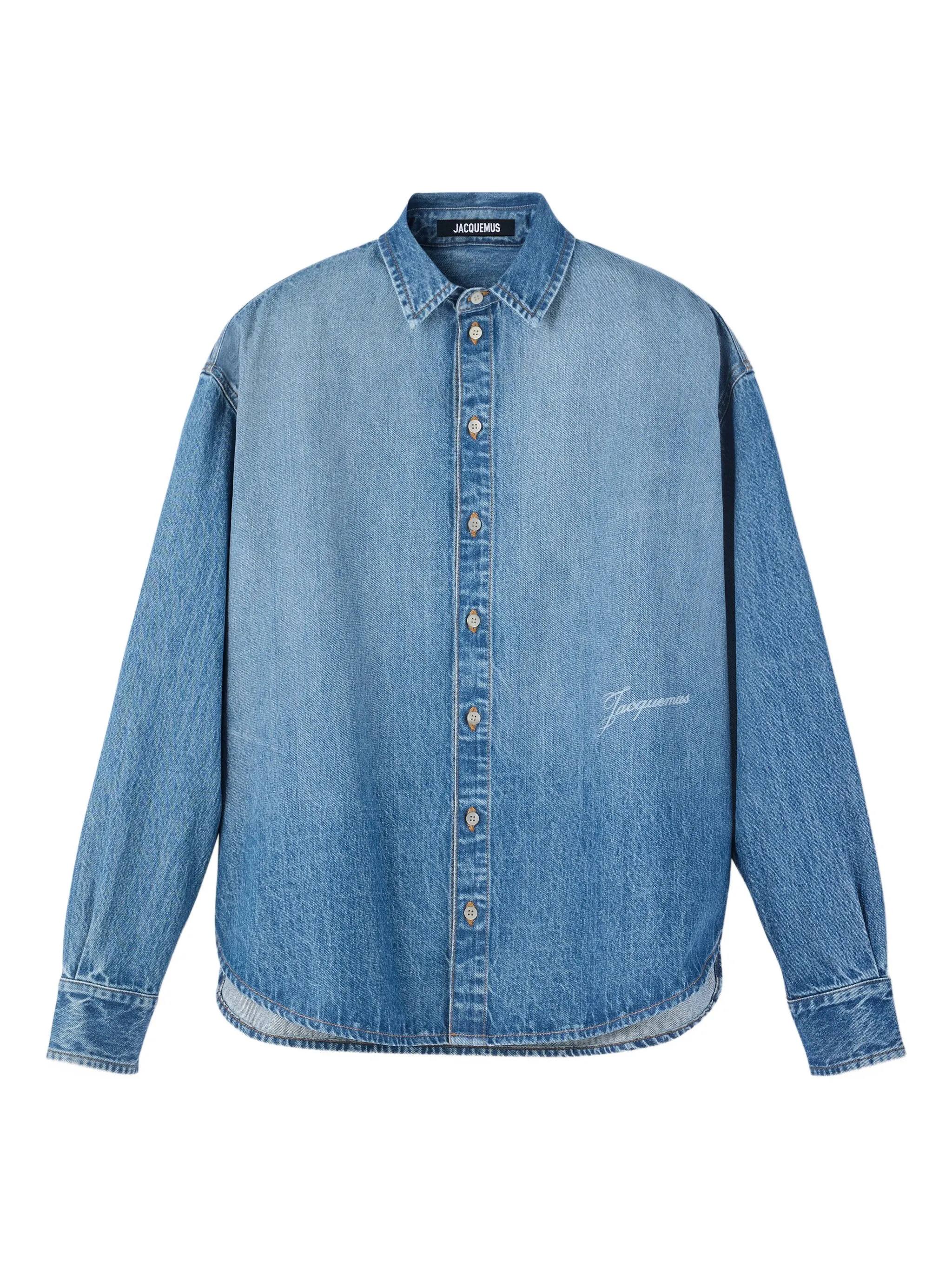 The Simon de-Nîmes logo-embroidered denim shirt