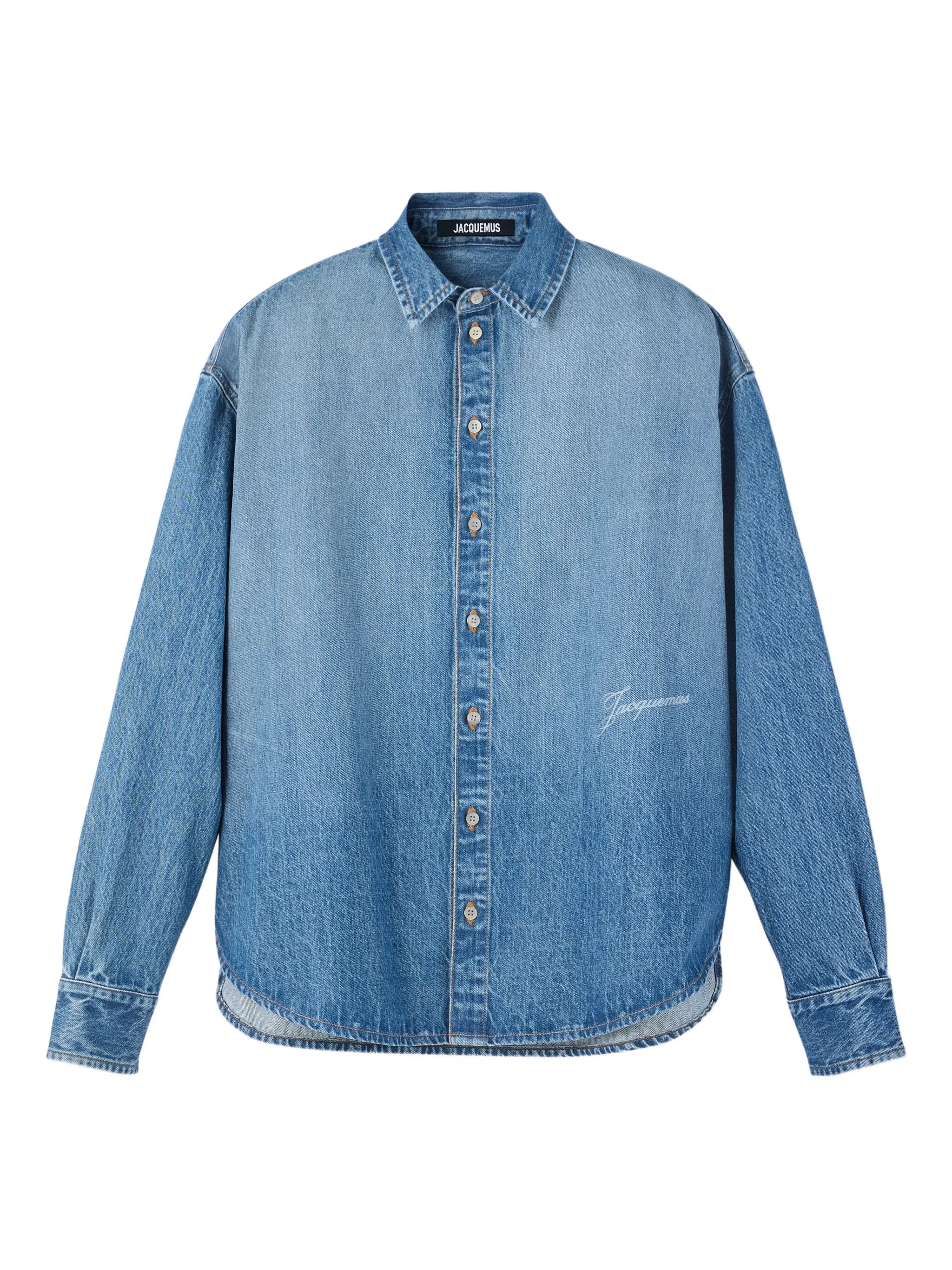 button-up denim shirt