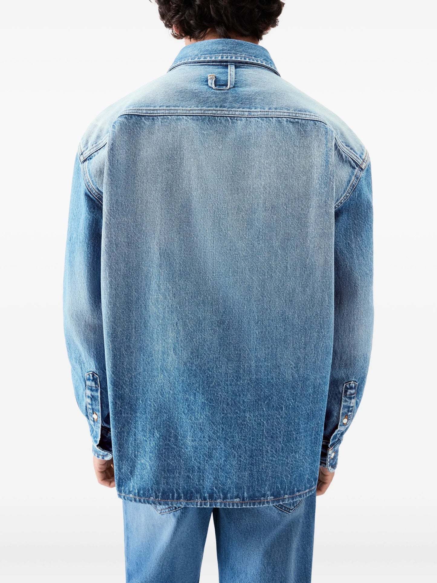button-up denim shirt