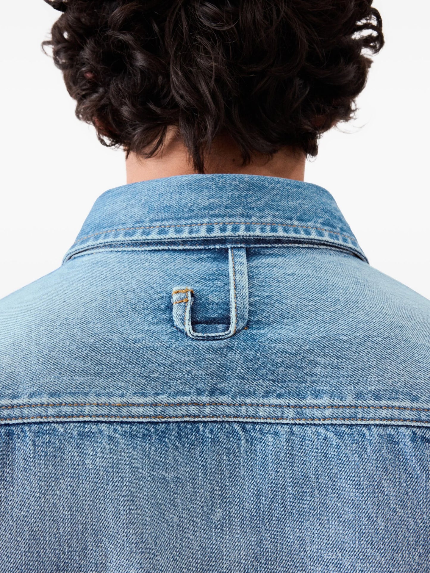 button-up denim shirt