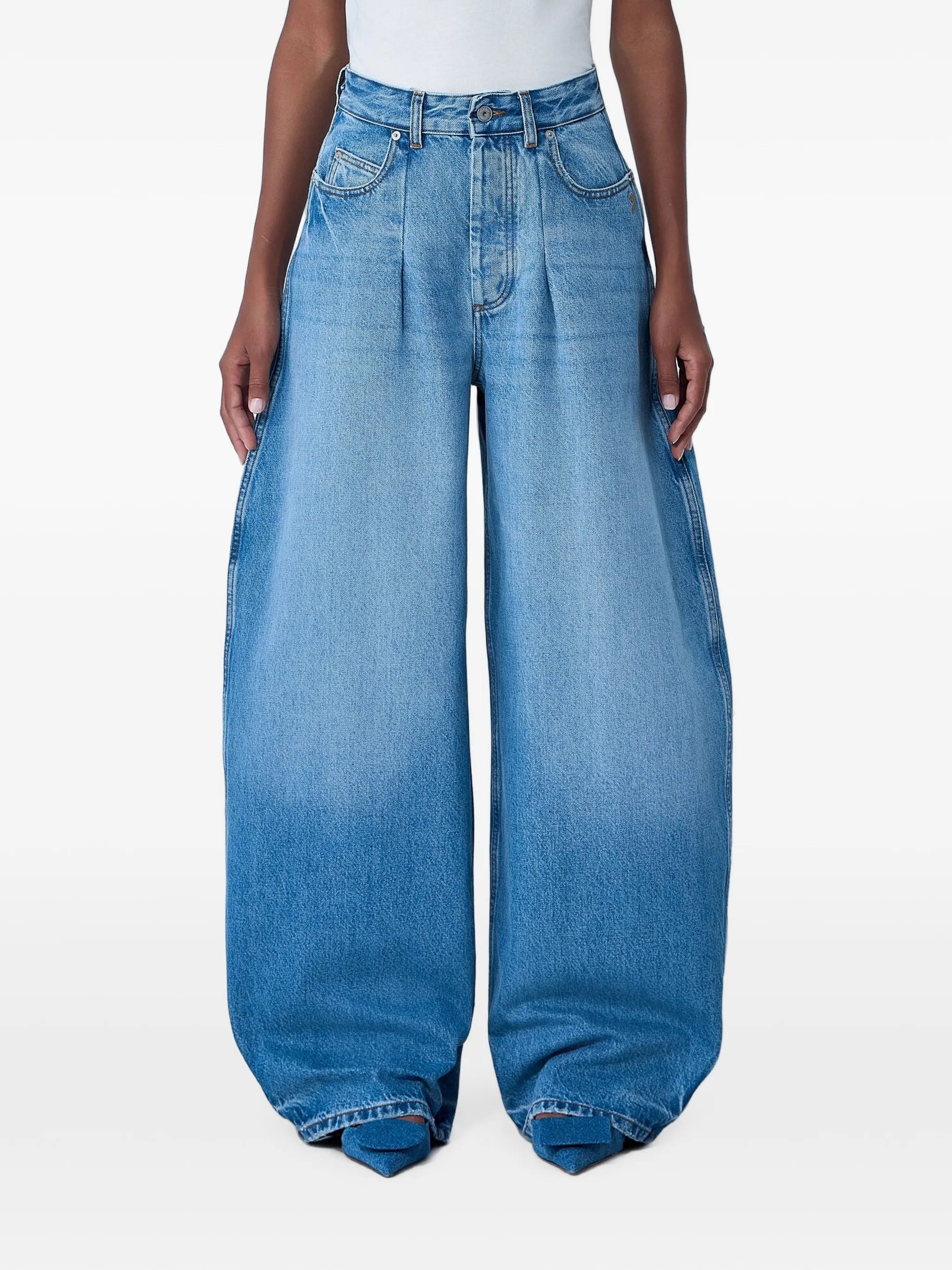 Ovalo de-Nîmes high-waisted jeans