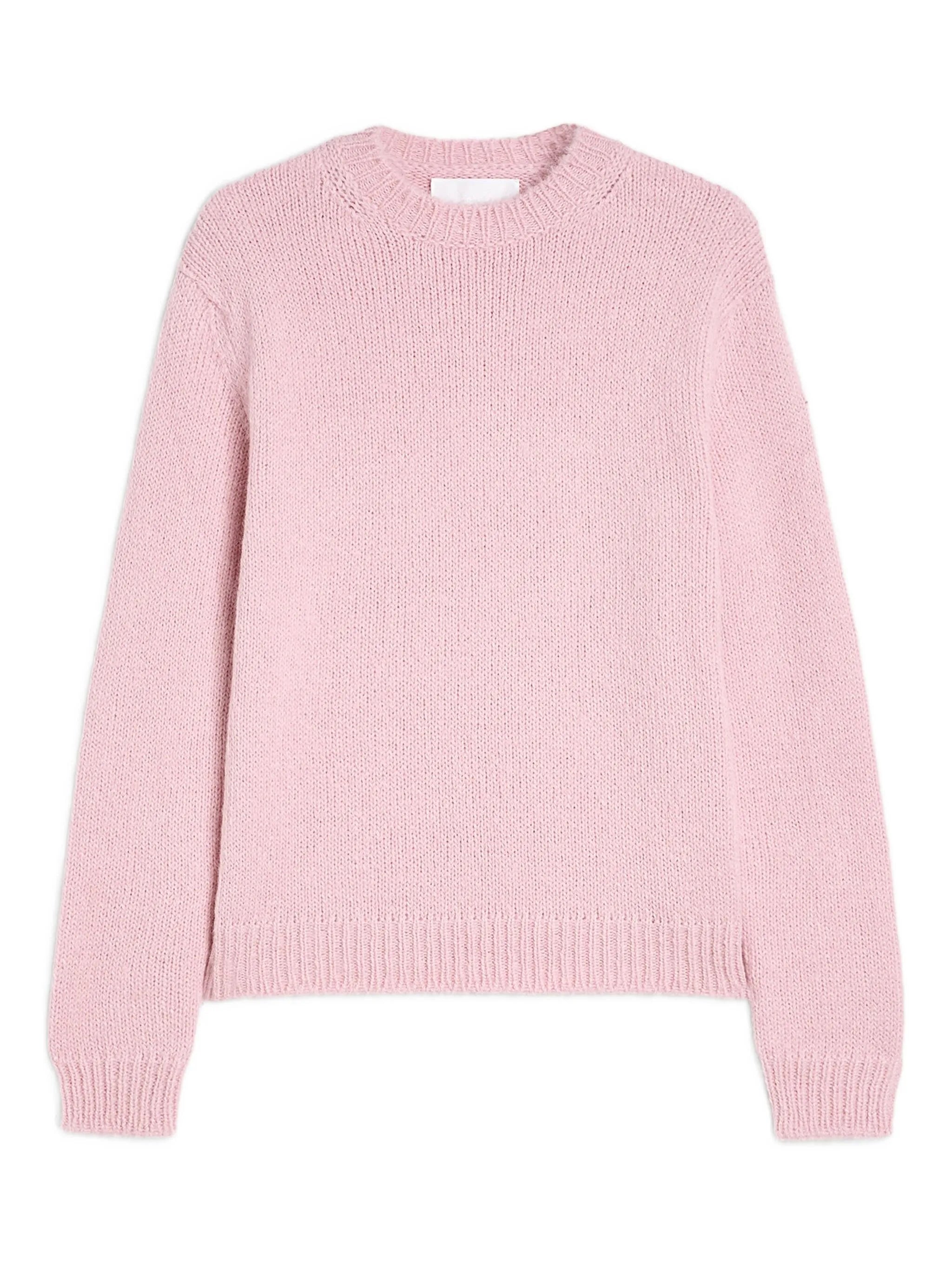 ribbed-cuff alpaca-wool-blend  sweater