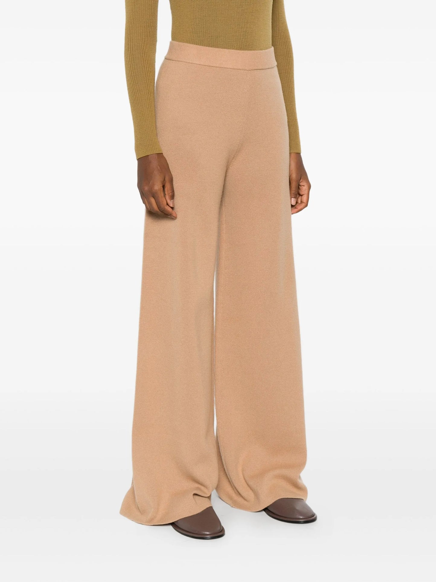 Judy knitted ribbed-waist trousers