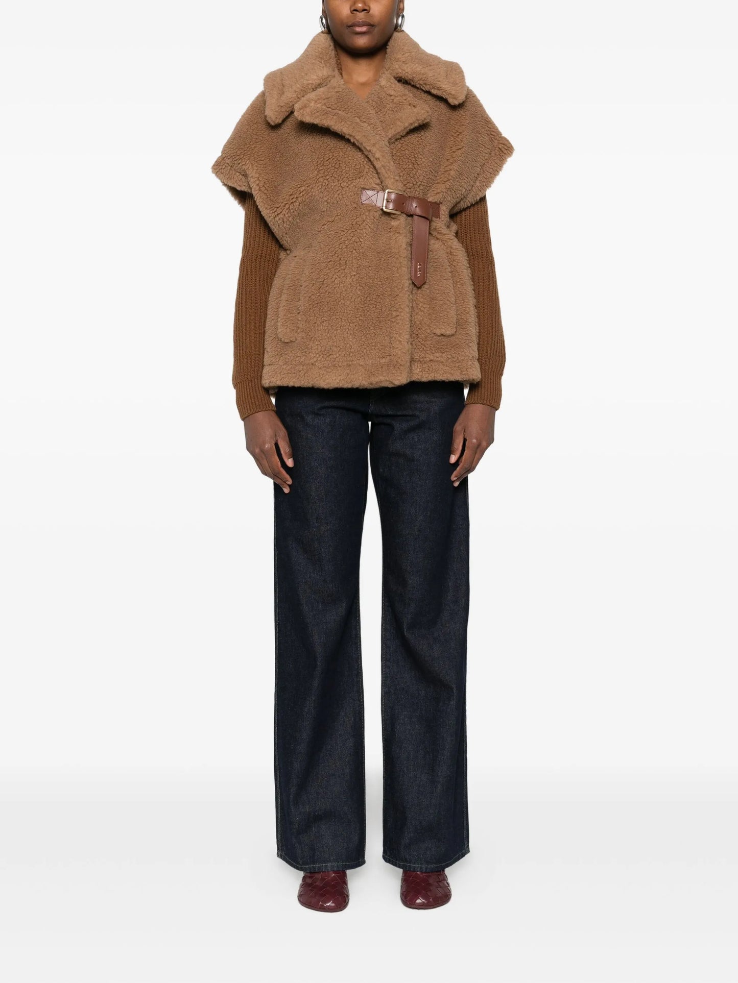 New Abavo faux-fur cape jacket