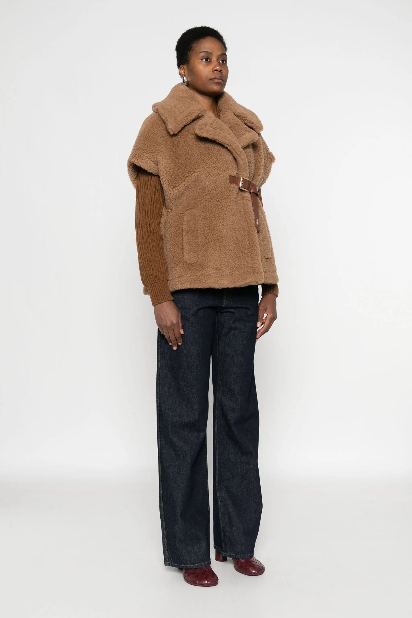 New Abavo faux-fur cape jacket
