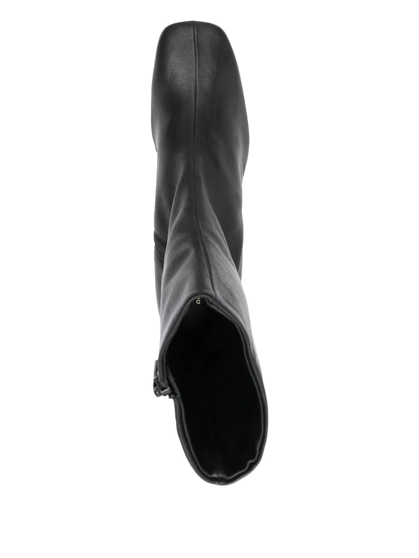 leather sculpted-heel ankle boots