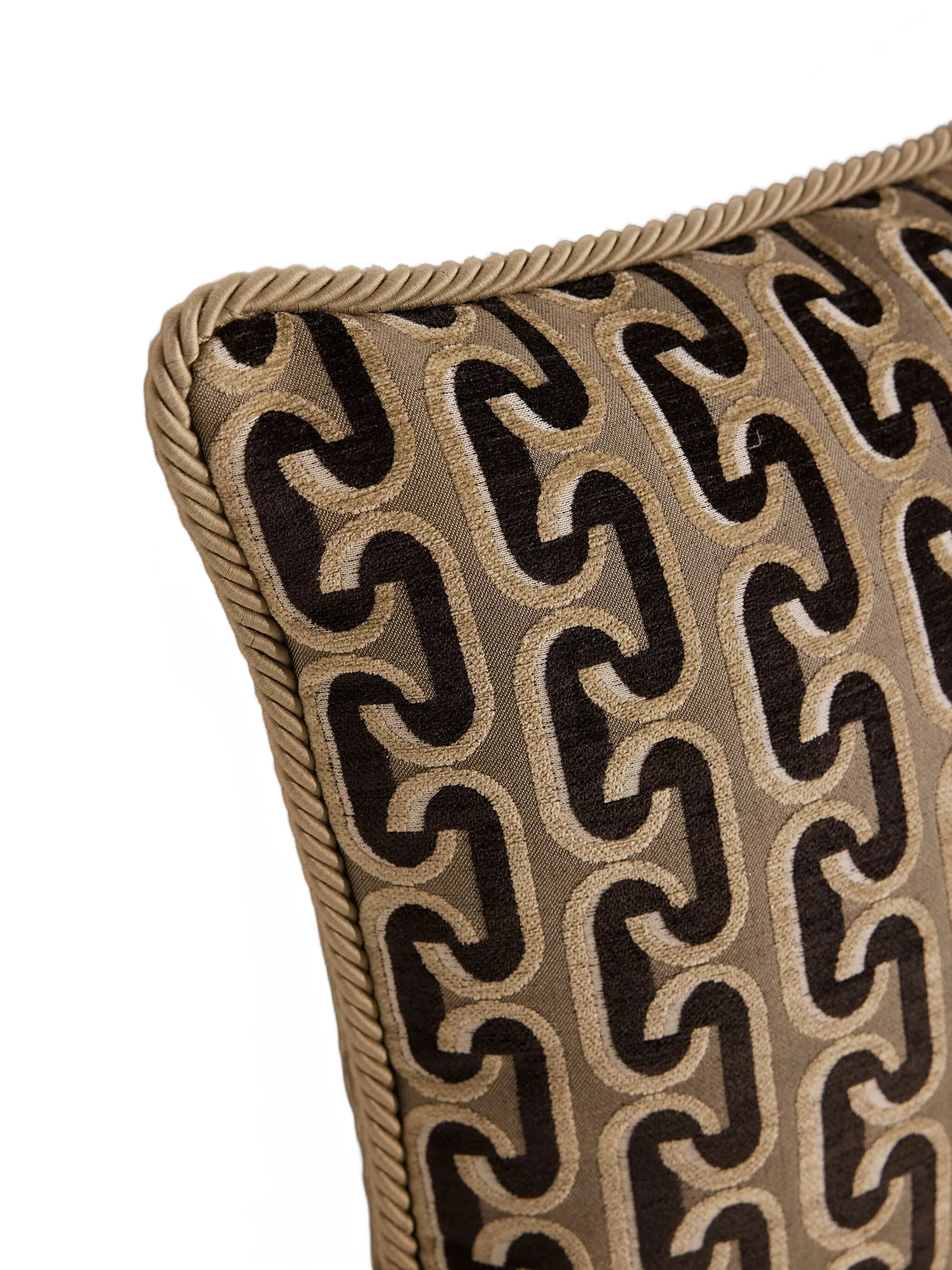 Budleigh geometric-pattern square cushion