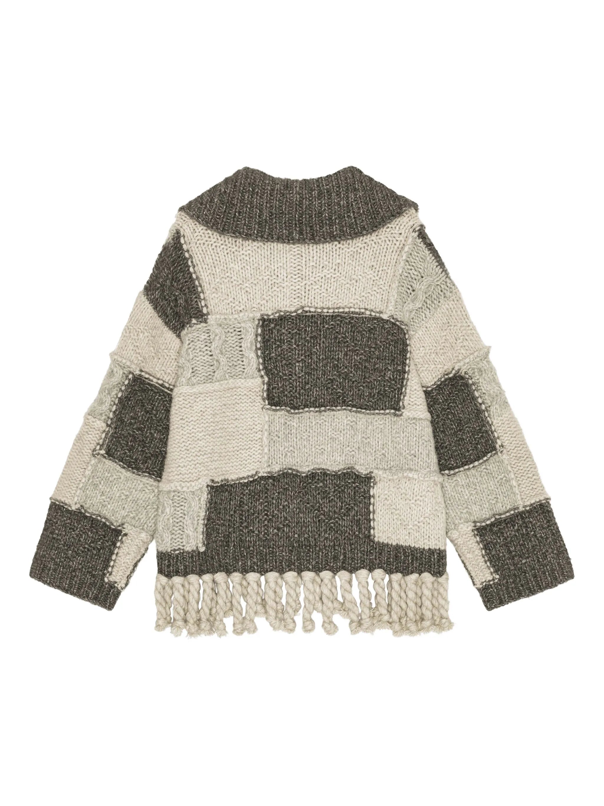 panelled sweater