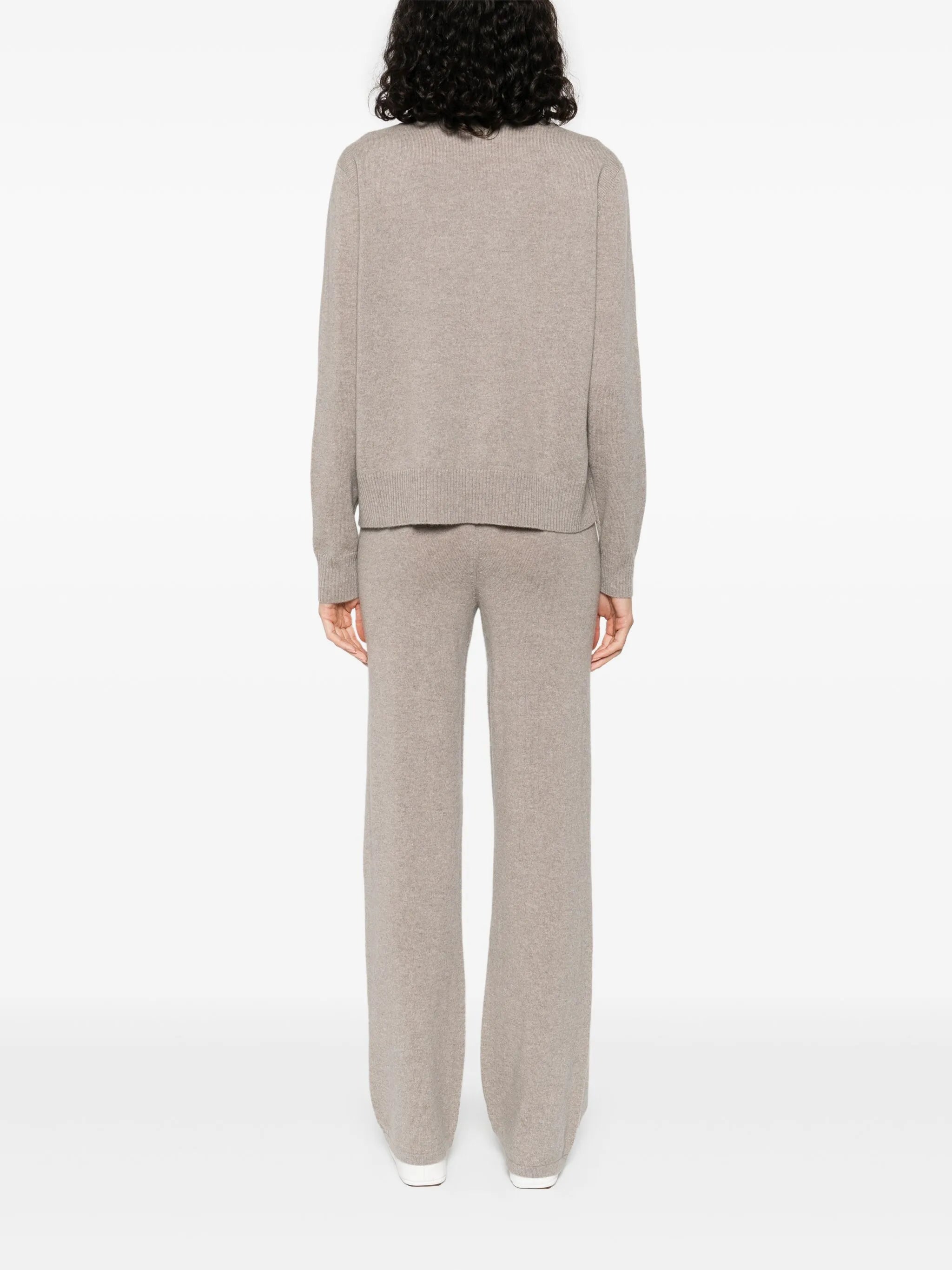 Knit cashmere set jumper and straight leg trousers