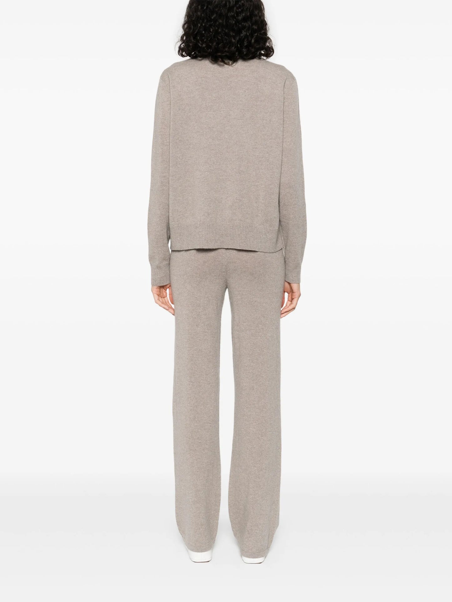 Knit cashmere set jumper and straight leg trousers