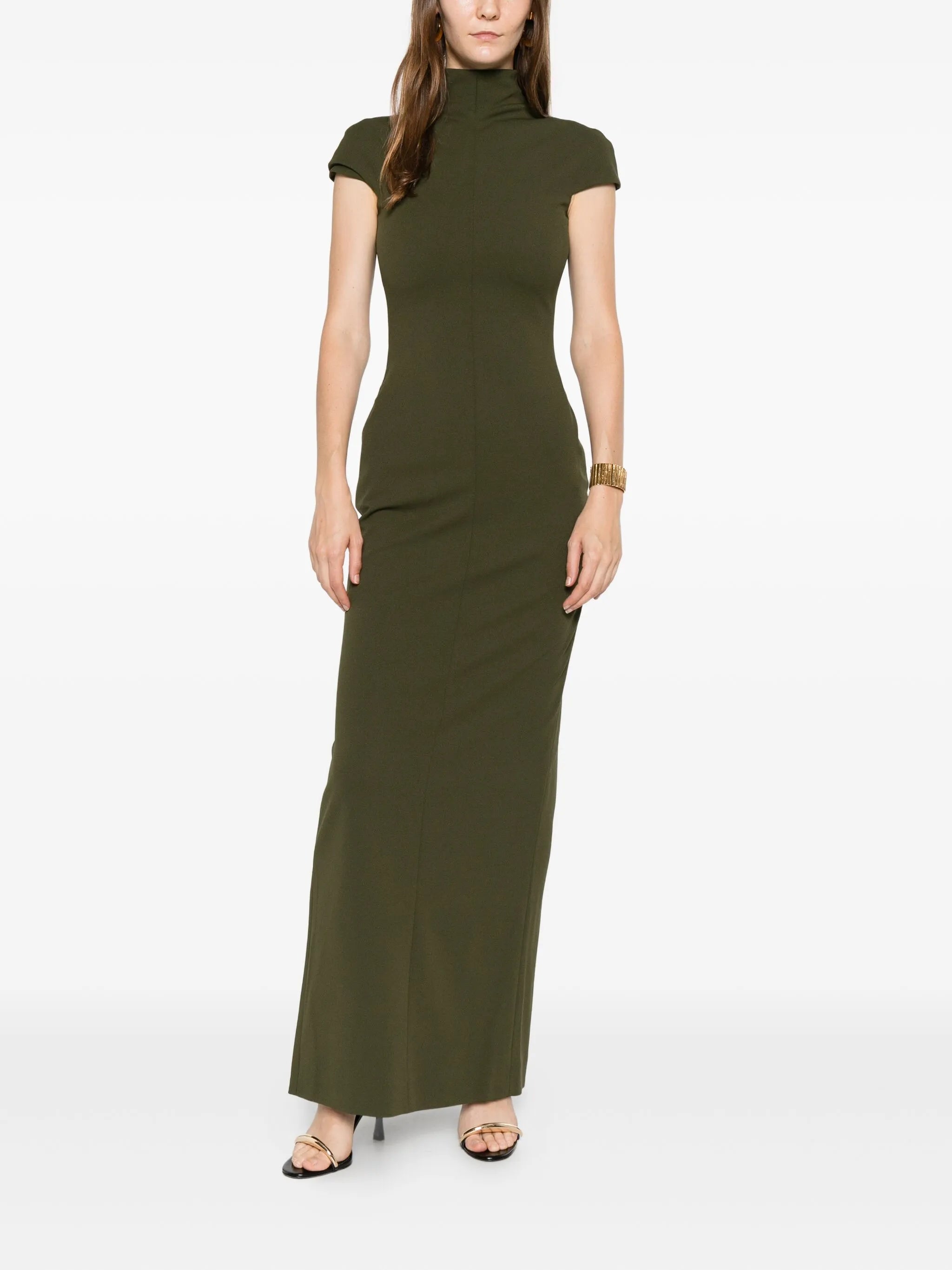 Lang high-neck maxi dress
