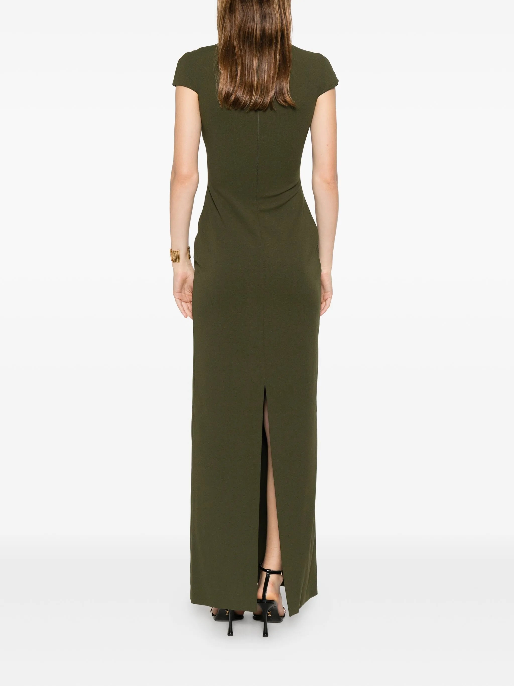Lang high-neck maxi dress
