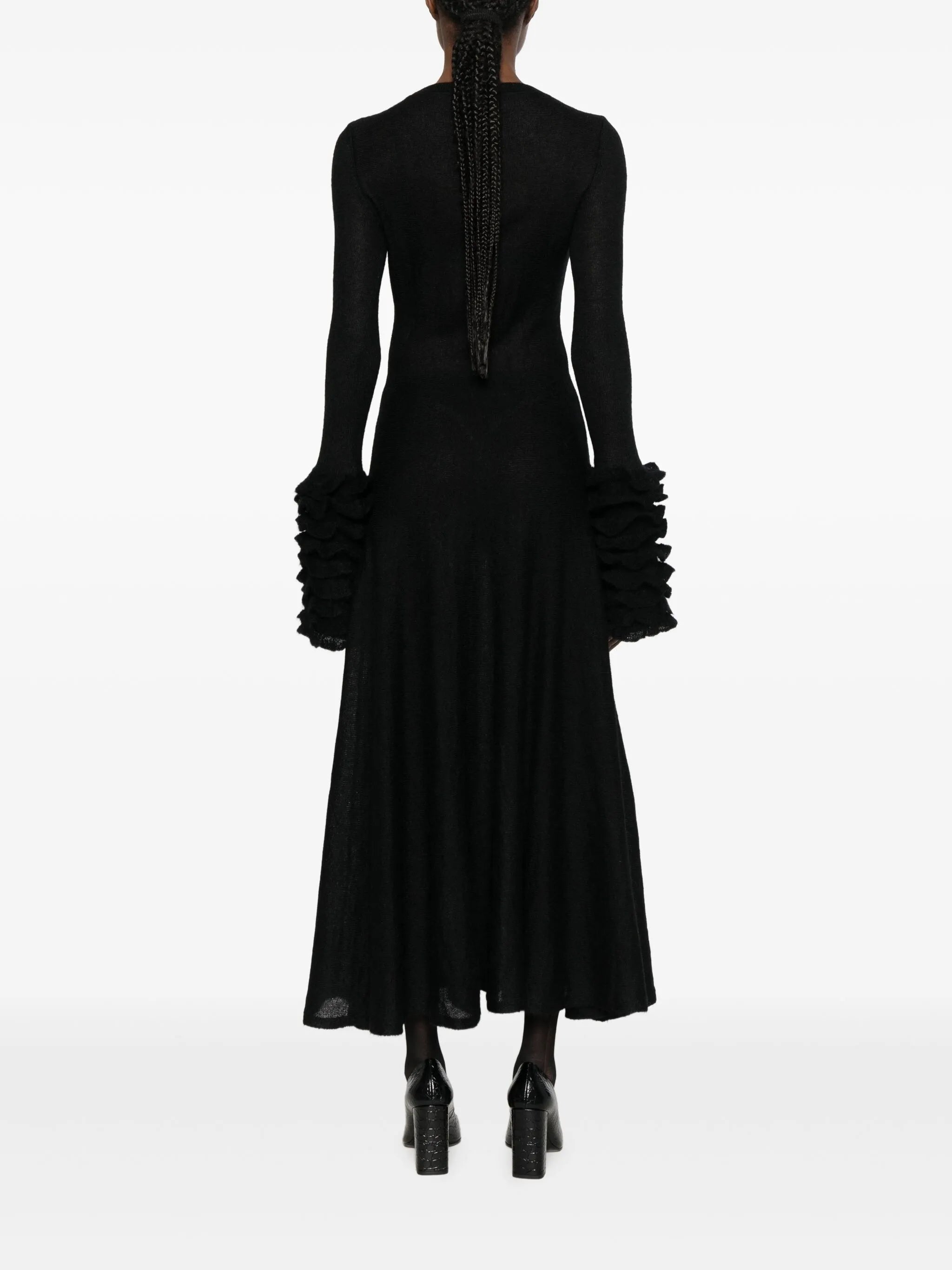 frills midi dress