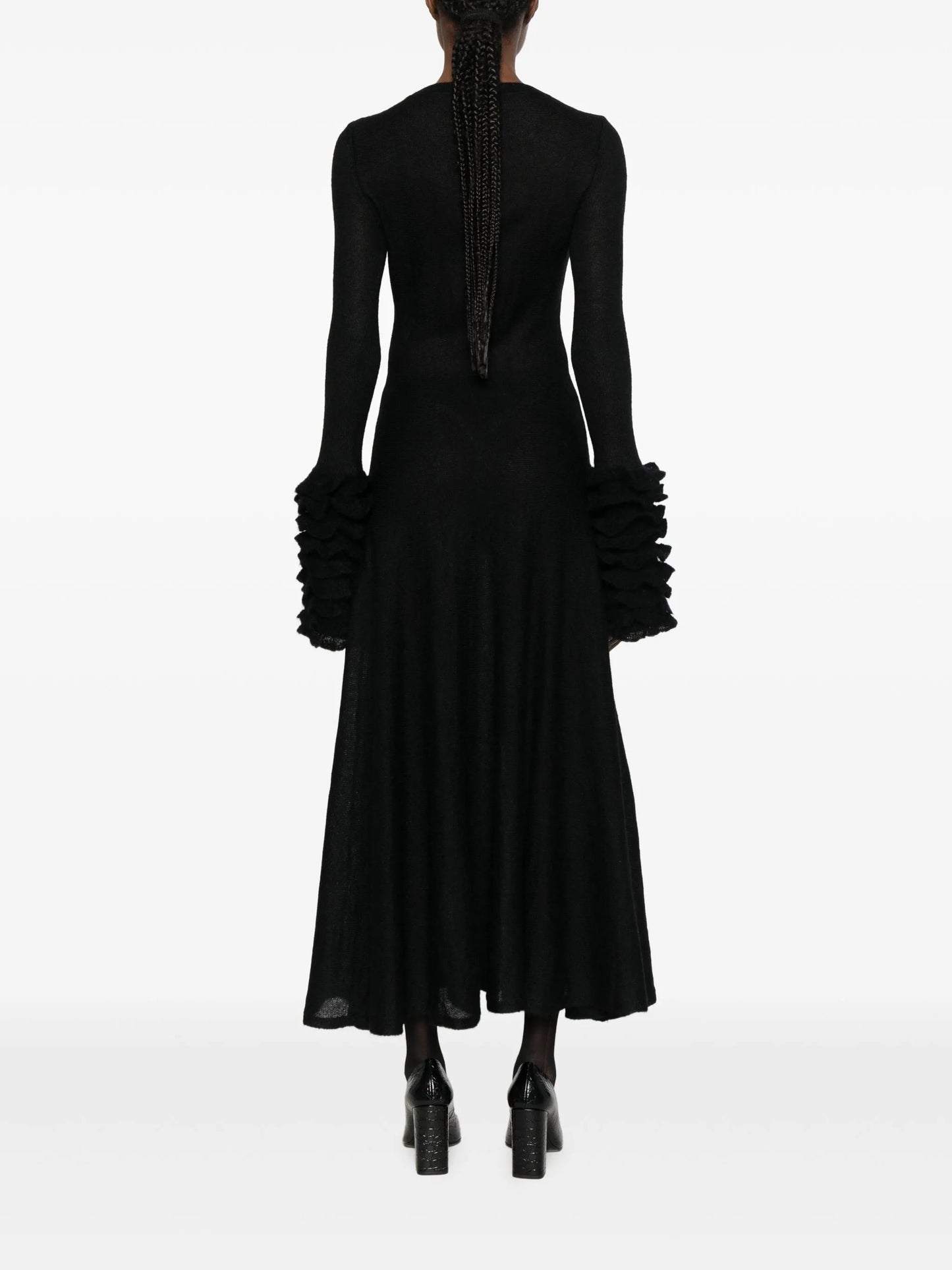 frills midi dress