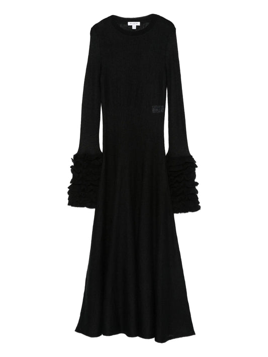frills midi dress