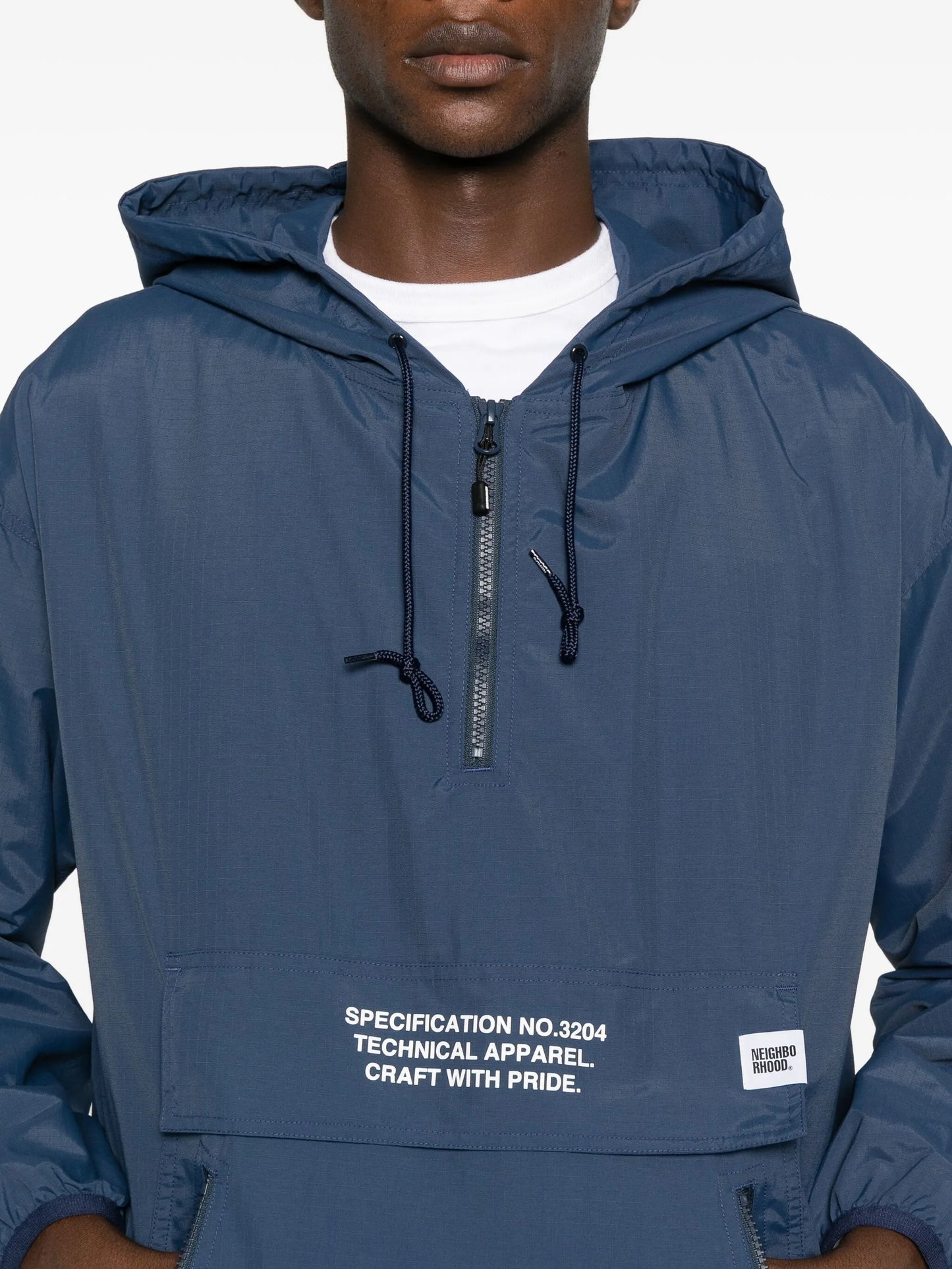 logo-print hooded jacket