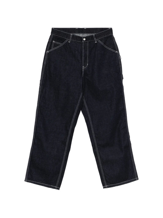 contrast-stitch jeans