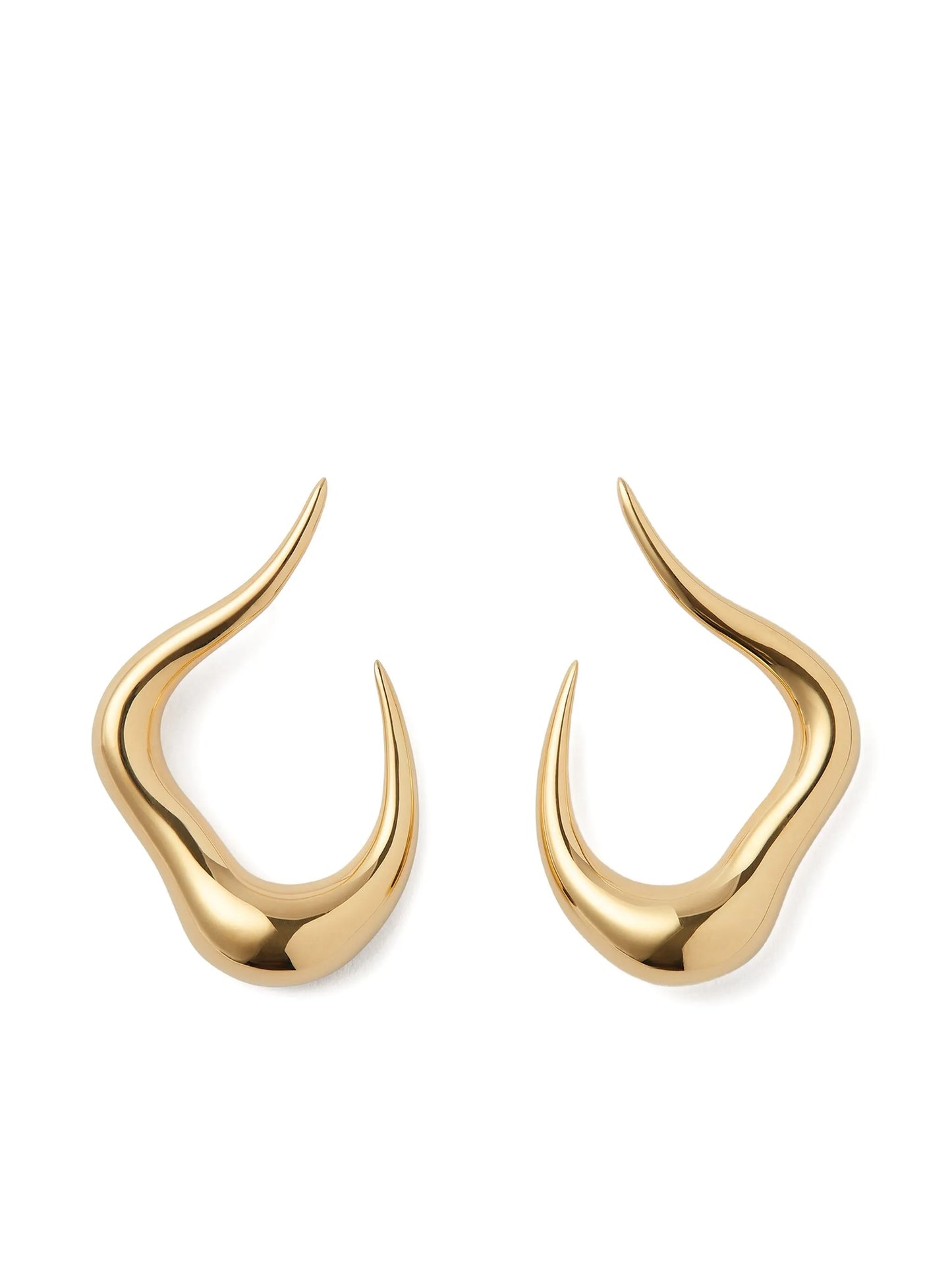18CT yellow gold small Bold Stream earrings