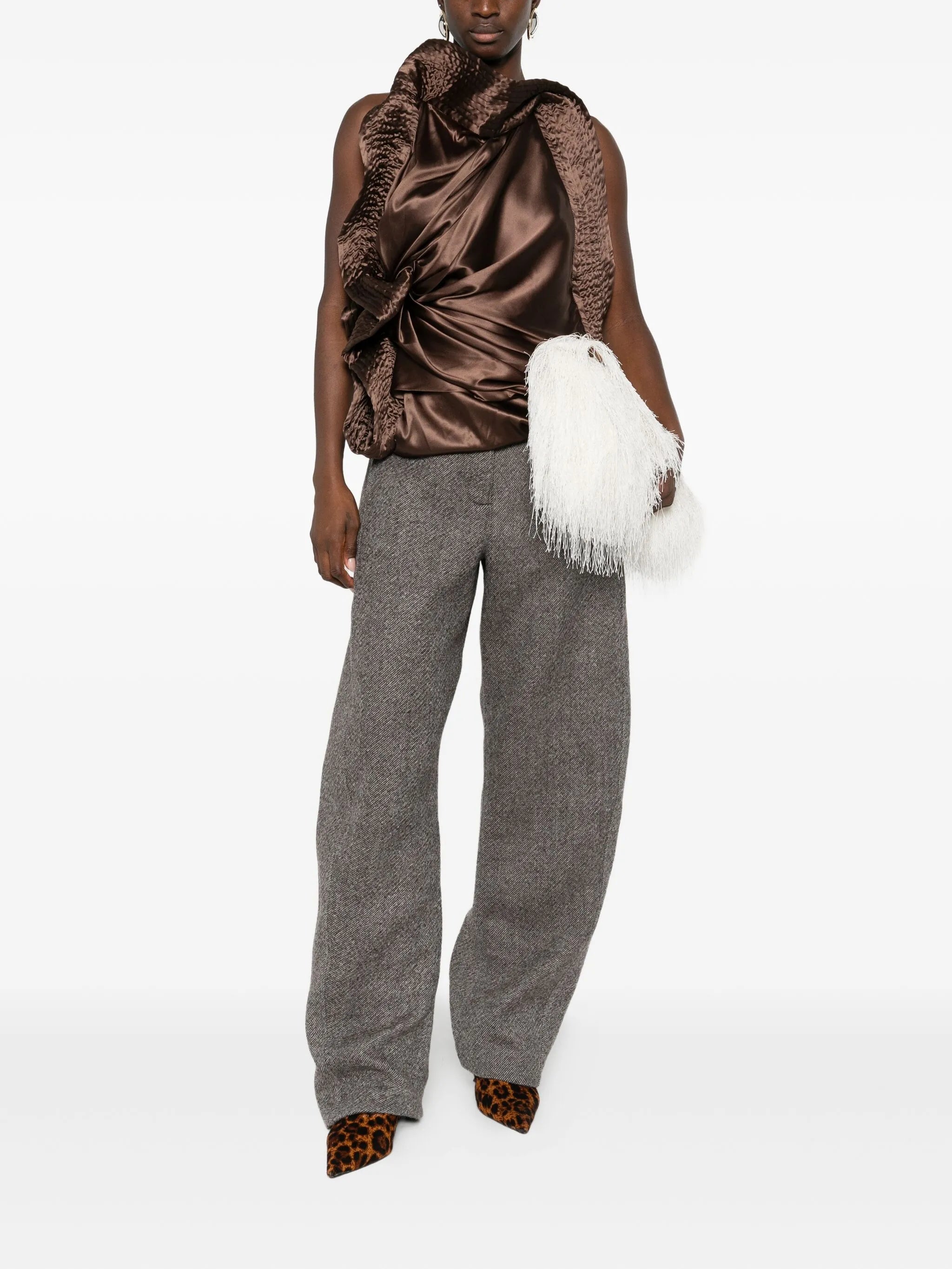 textured draped top